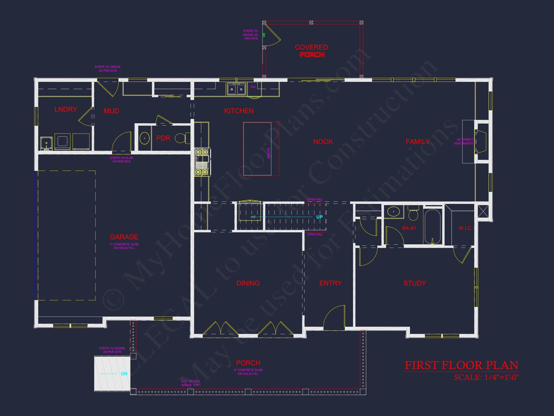 15-1490 HOUSE PLAN - Modern House Plan with 2 Floors, CAD Blueprint & 5 Bedrooms 41 Modern house Plan with 2 Floors, CAD Blueprint & 5 Bedrooms