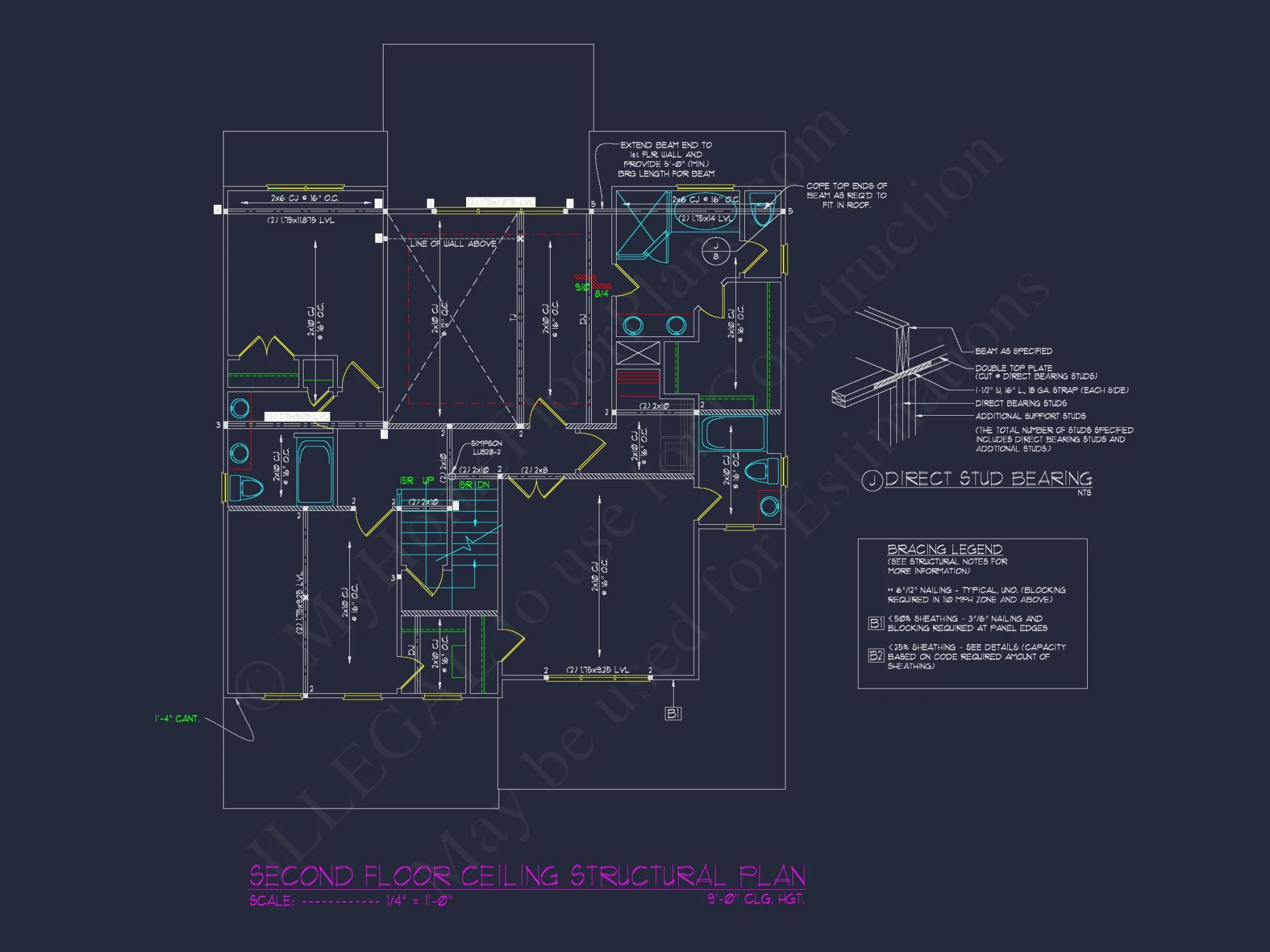 Functional 5-Bedroom CAD house Plan With Bonus Features