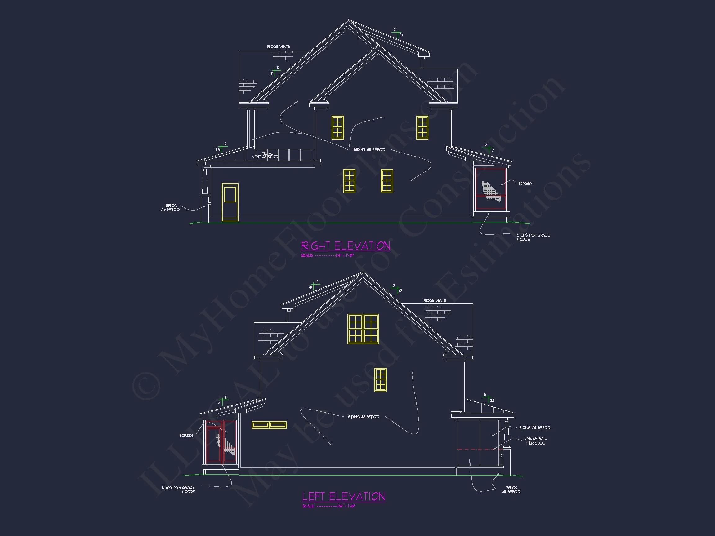 Functional 5-Bedroom CAD house Plan With Bonus Features