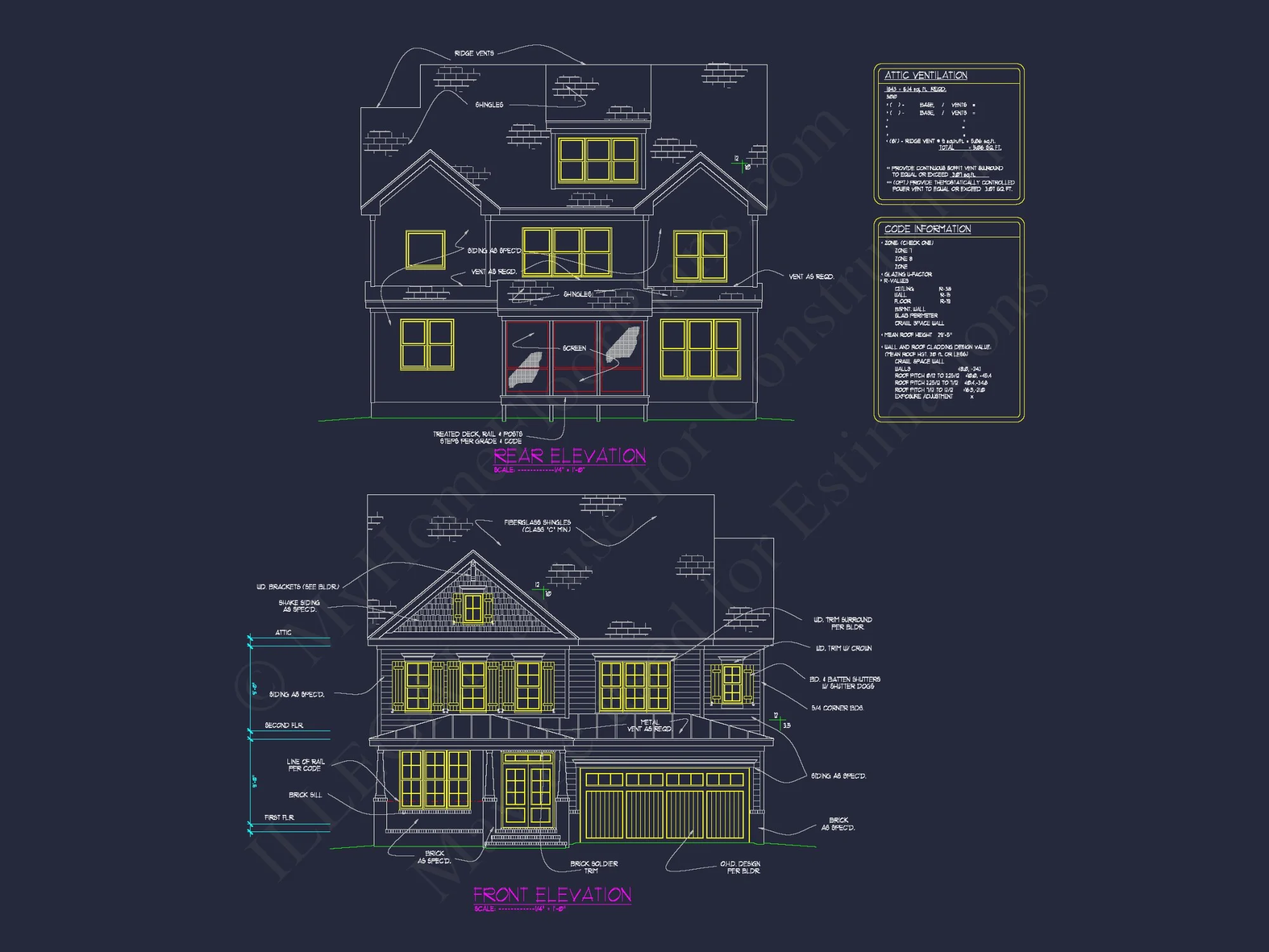 Functional 5-Bedroom CAD house Plan With Bonus Features