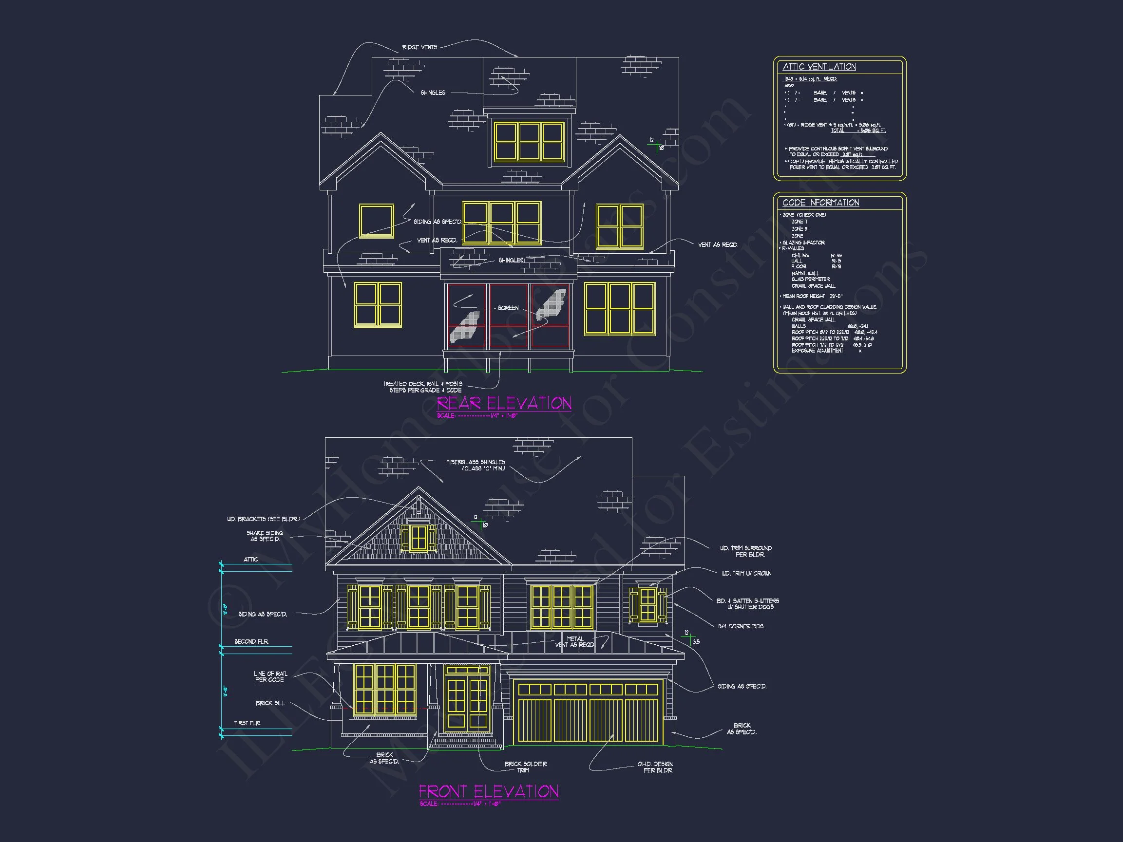 Functional 5-Bedroom CAD house Plan With Bonus Features