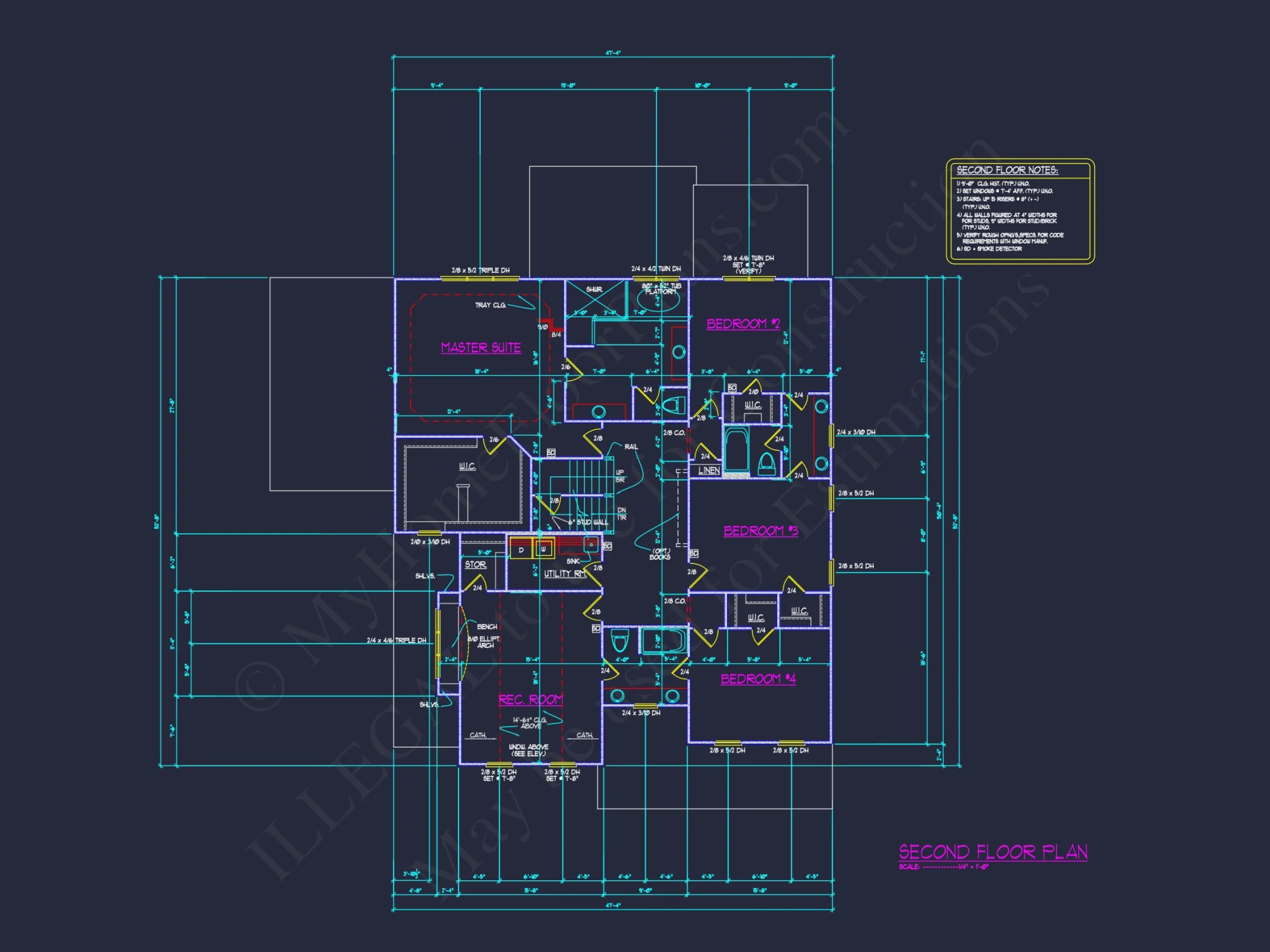 Spacious Craftsman house Plan with 3 Floors and 5 Bedrooms