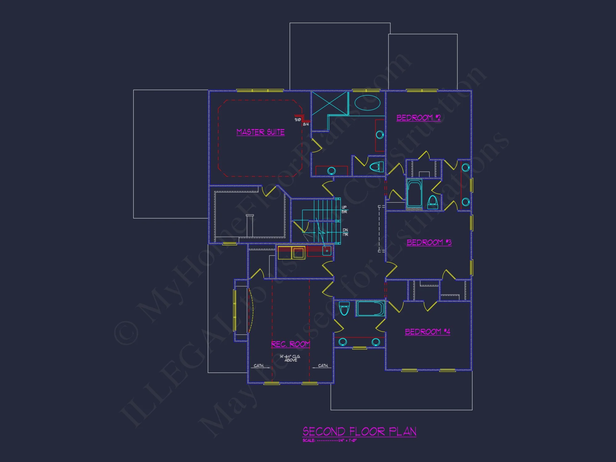 Spacious Craftsman house Plan with 3 Floors and 5 Bedrooms