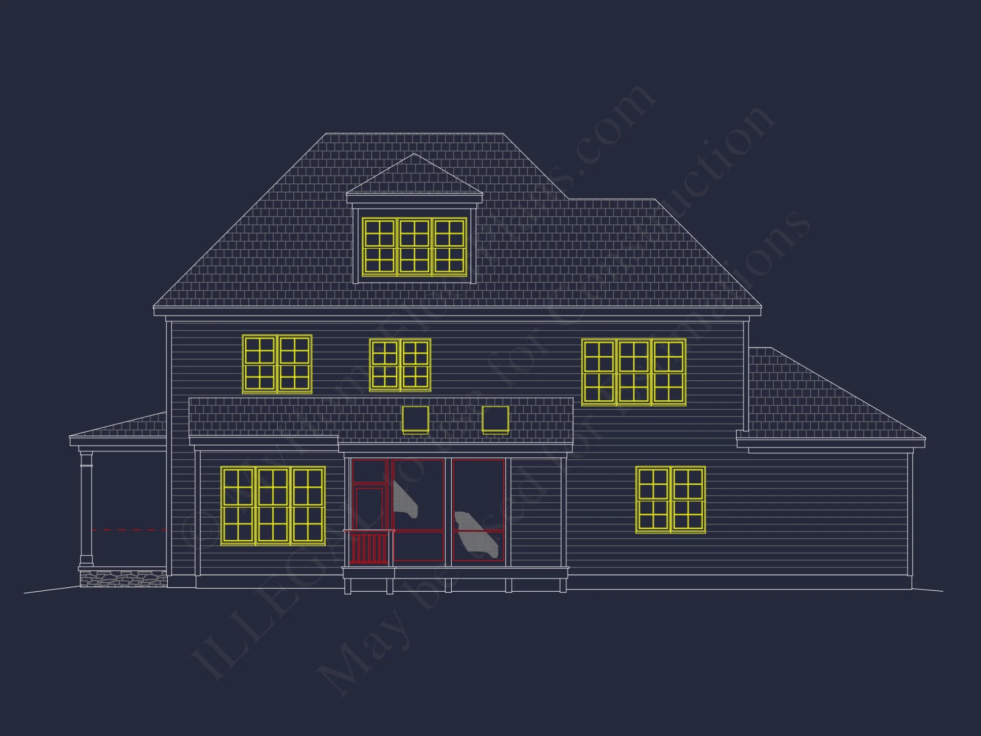 Spacious Craftsman house Plan with 3 Floors and 5 Bedrooms