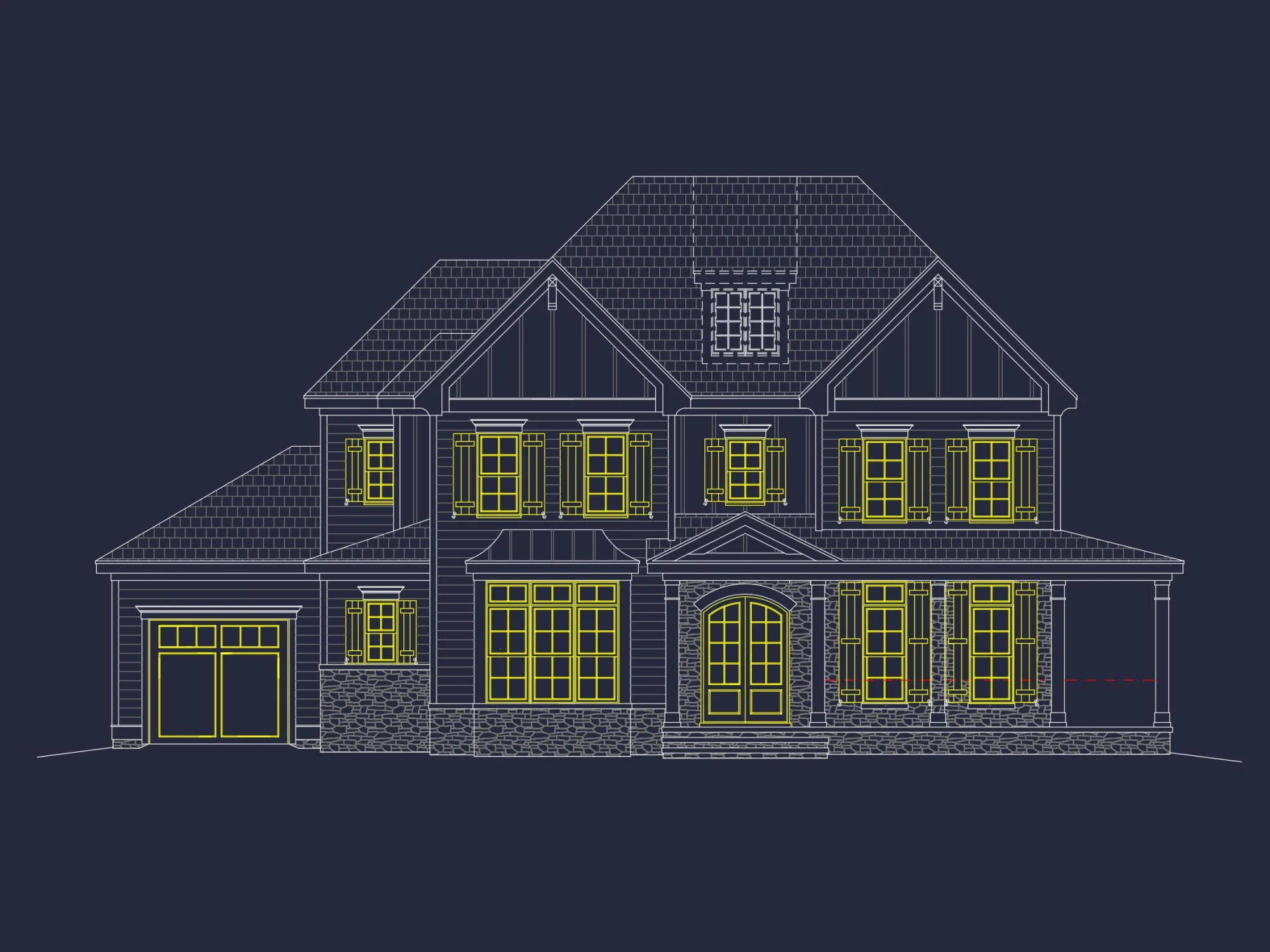 Spacious Craftsman house Plan with 3 Floors and 5 Bedrooms