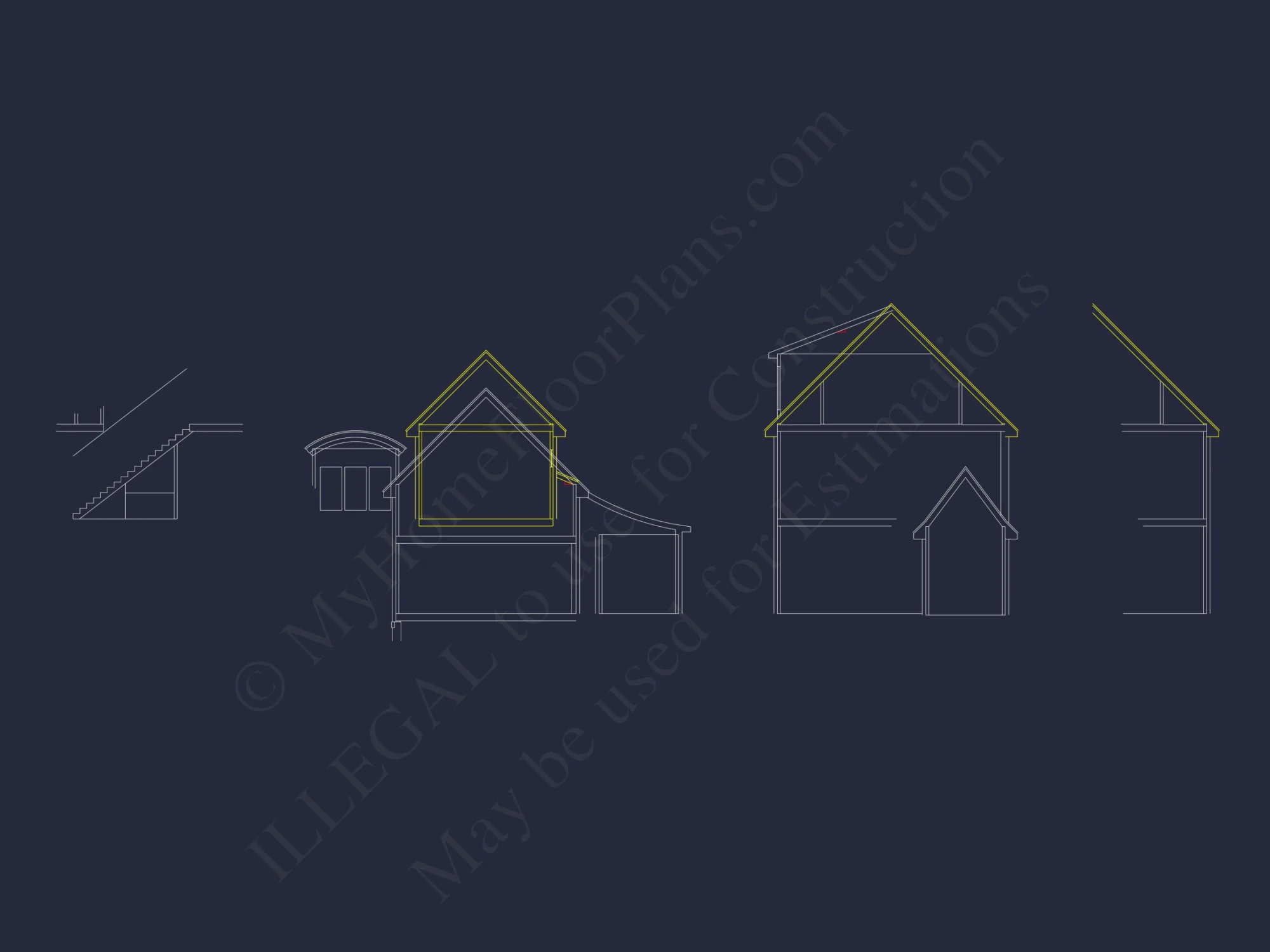 Modern 2-Story house Plan with CAD Blueprint and Unique Designs