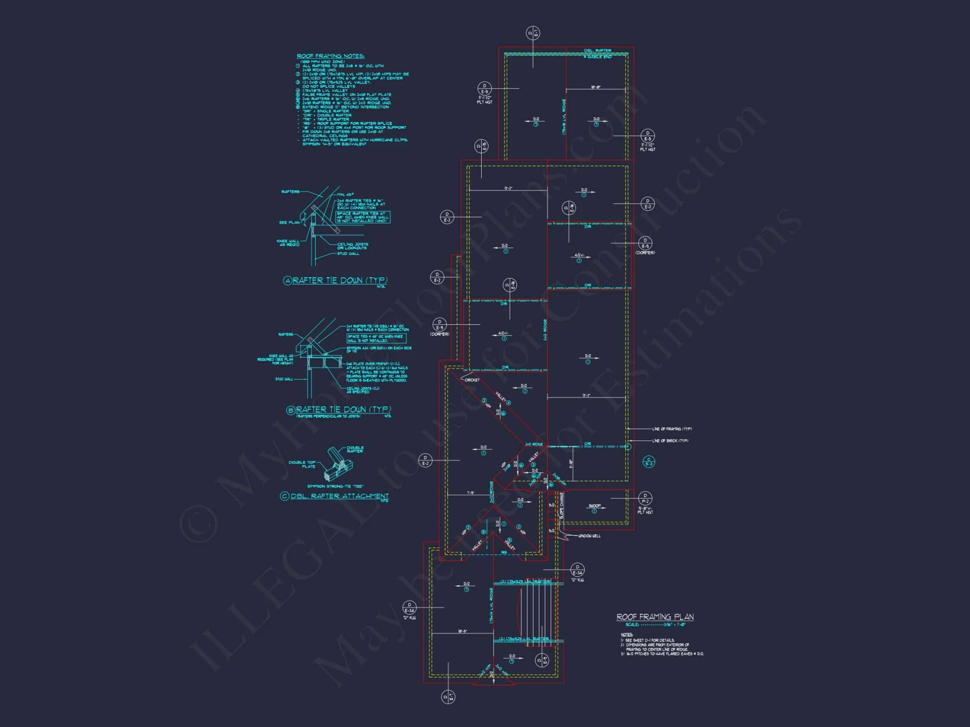 Modern 2-Story house Plan with CAD Blueprint and Unique Designs