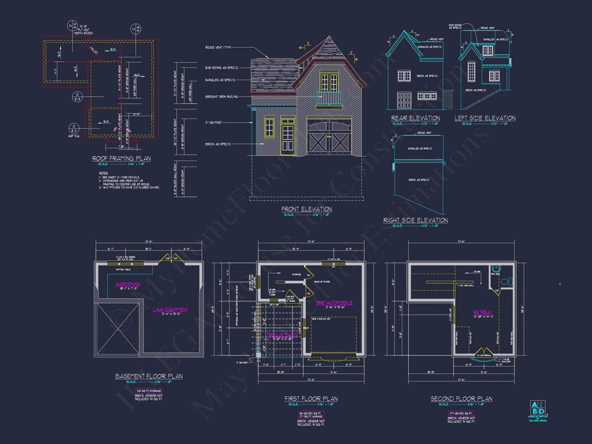 Luxury 3-Story house Plan with 5 Beds, 5.5 Baths & Pool