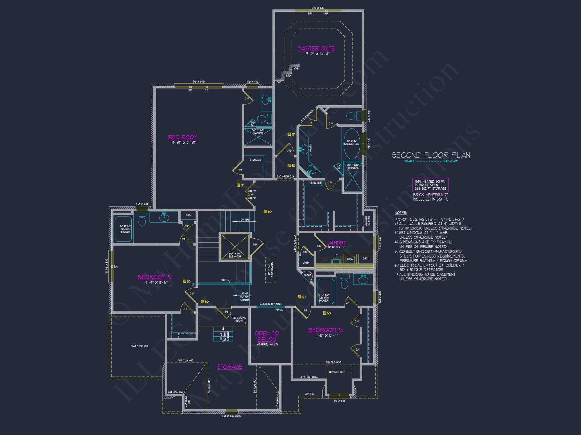 Luxury 3-Story house Plan with 5 Beds, 5.5 Baths & Pool