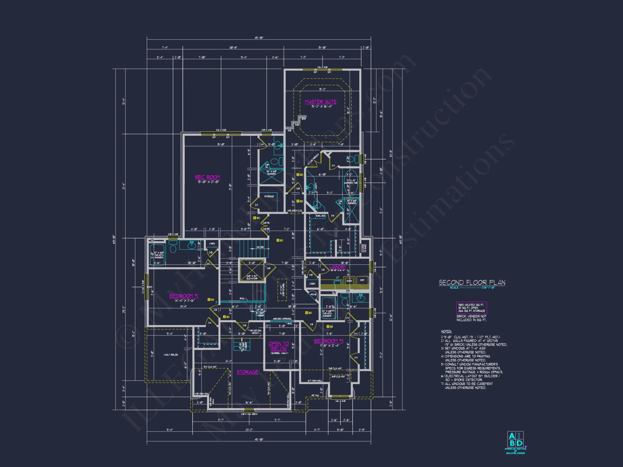 Luxury 3-Story house Plan with 5 Beds, 5.5 Baths & Pool