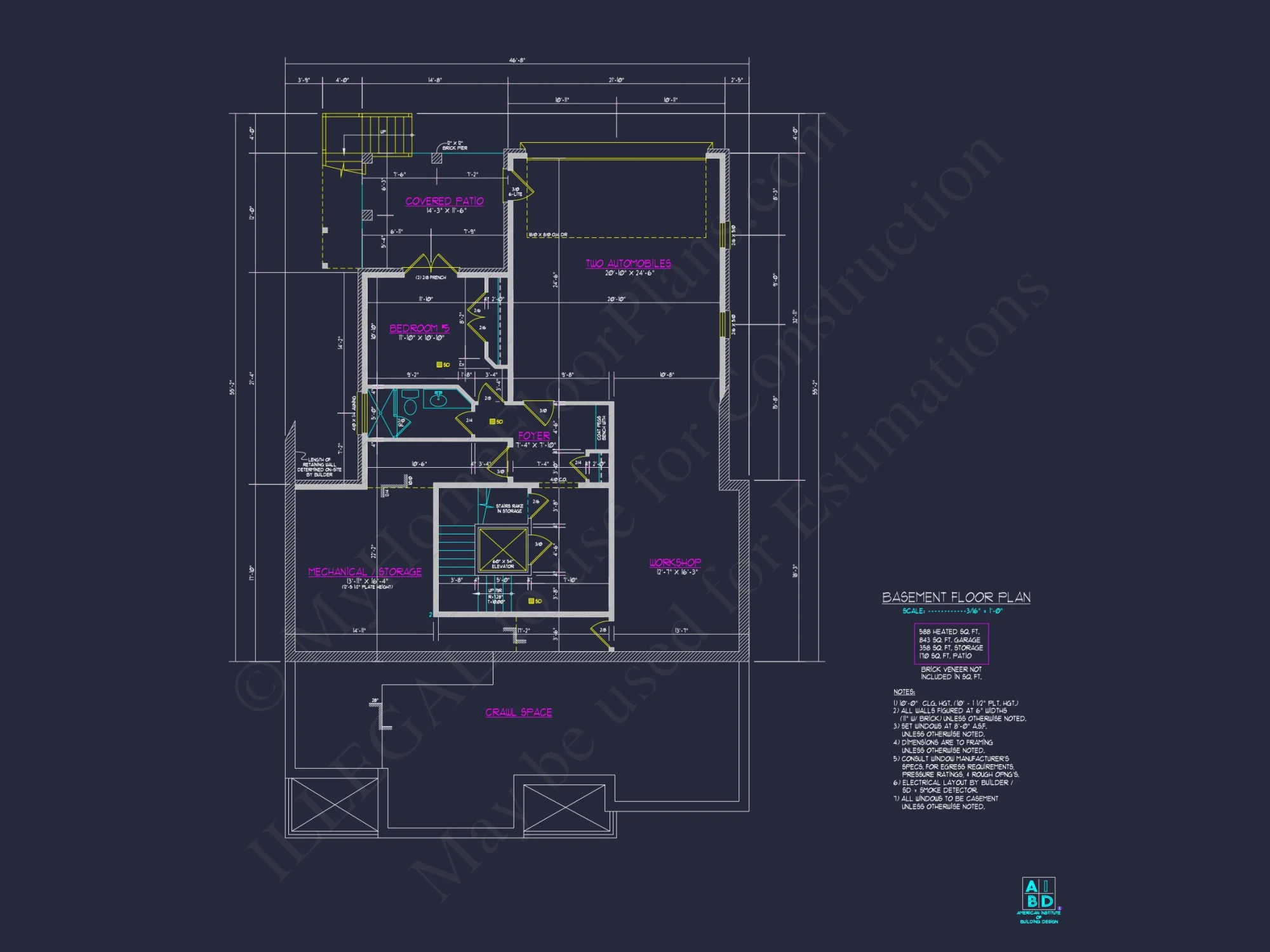 Luxury 3-Story house Plan with 5 Beds, 5.5 Baths & Pool
