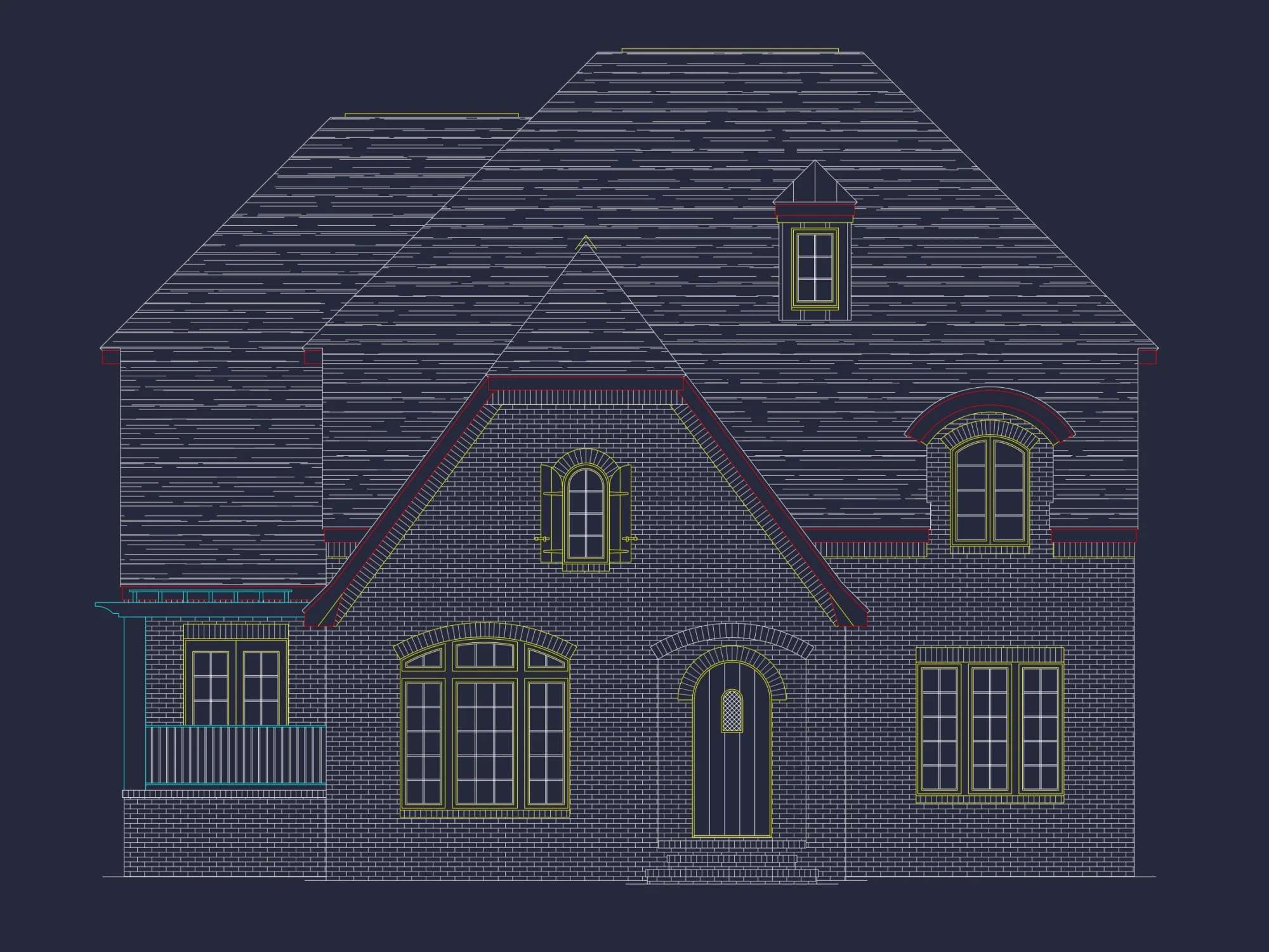 Luxury 3-Story house Plan with 5 Beds, 5.5 Baths & Pool