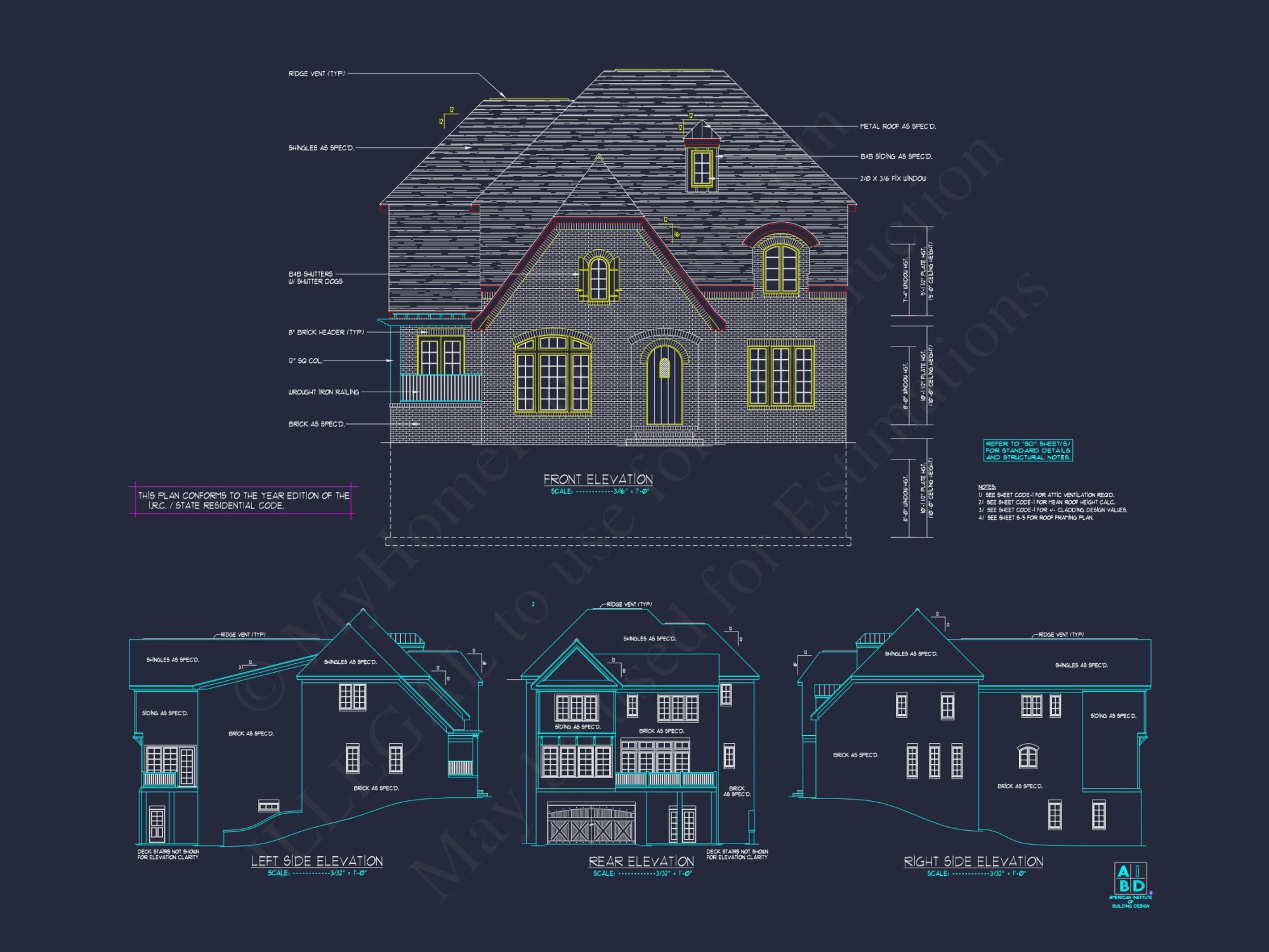 Luxury 3-Story house Plan with 5 Beds, 5.5 Baths & Pool