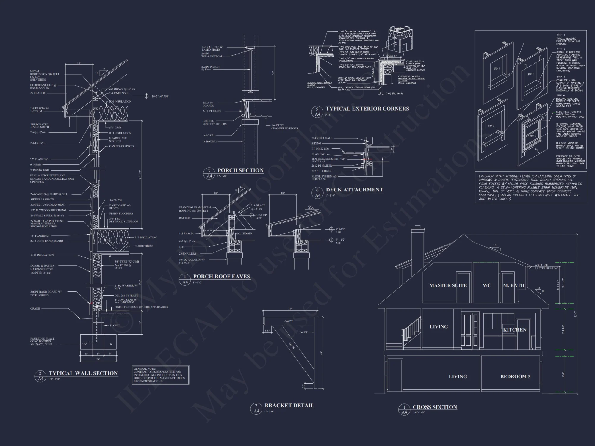 Modern Coastal house Plan with Spacious Layout and Detailed CAD Designs