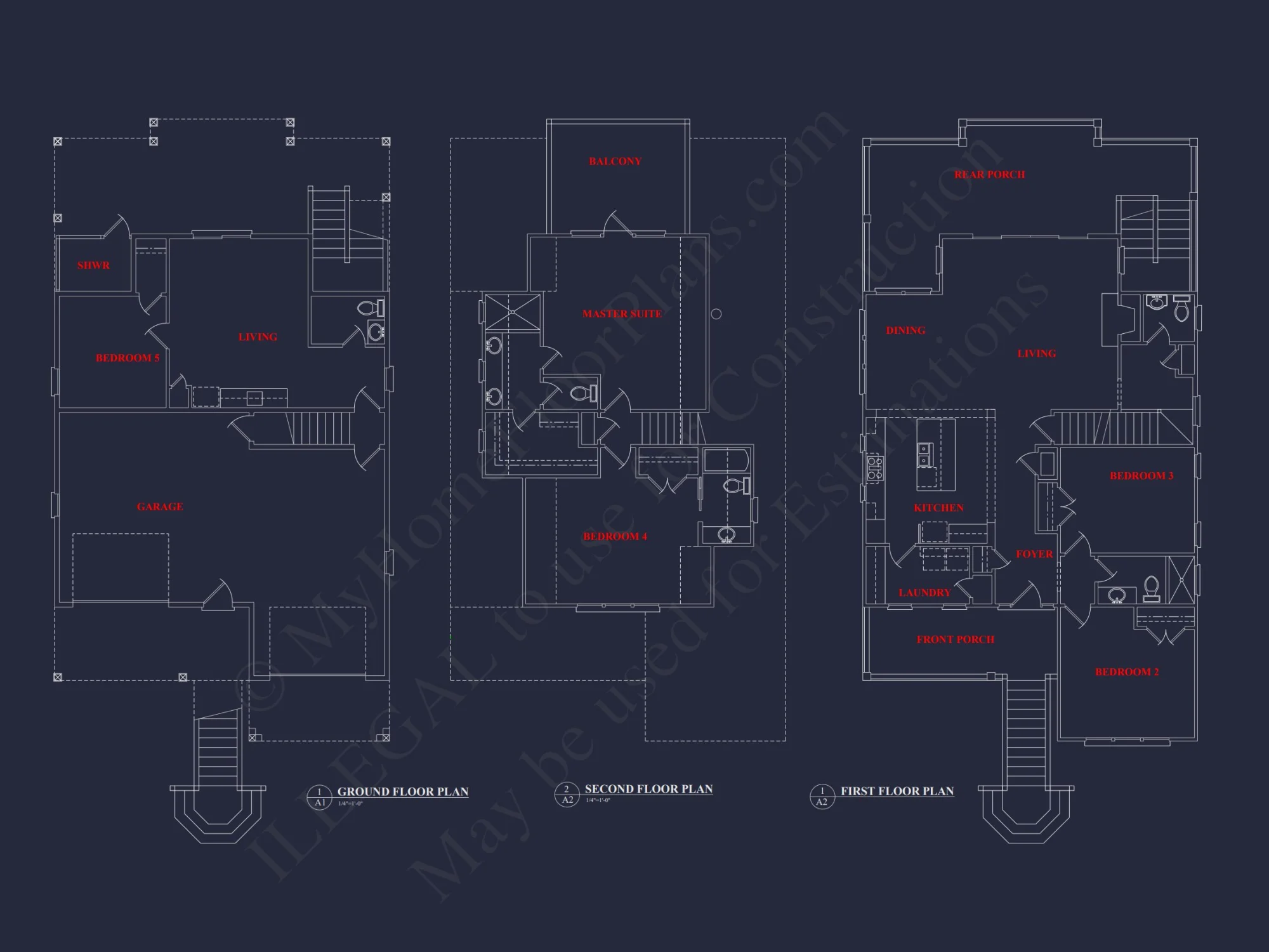 Modern Coastal house Plan with Spacious Layout and Detailed CAD Designs