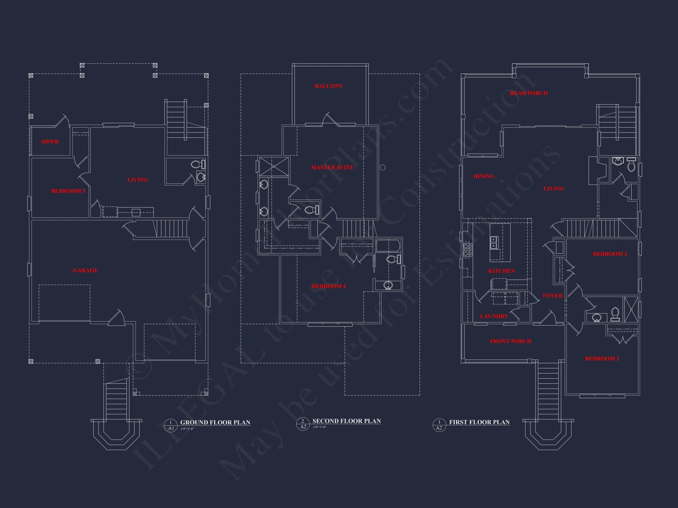 Modern Coastal house Plan with Spacious Layout and Detailed CAD Designs