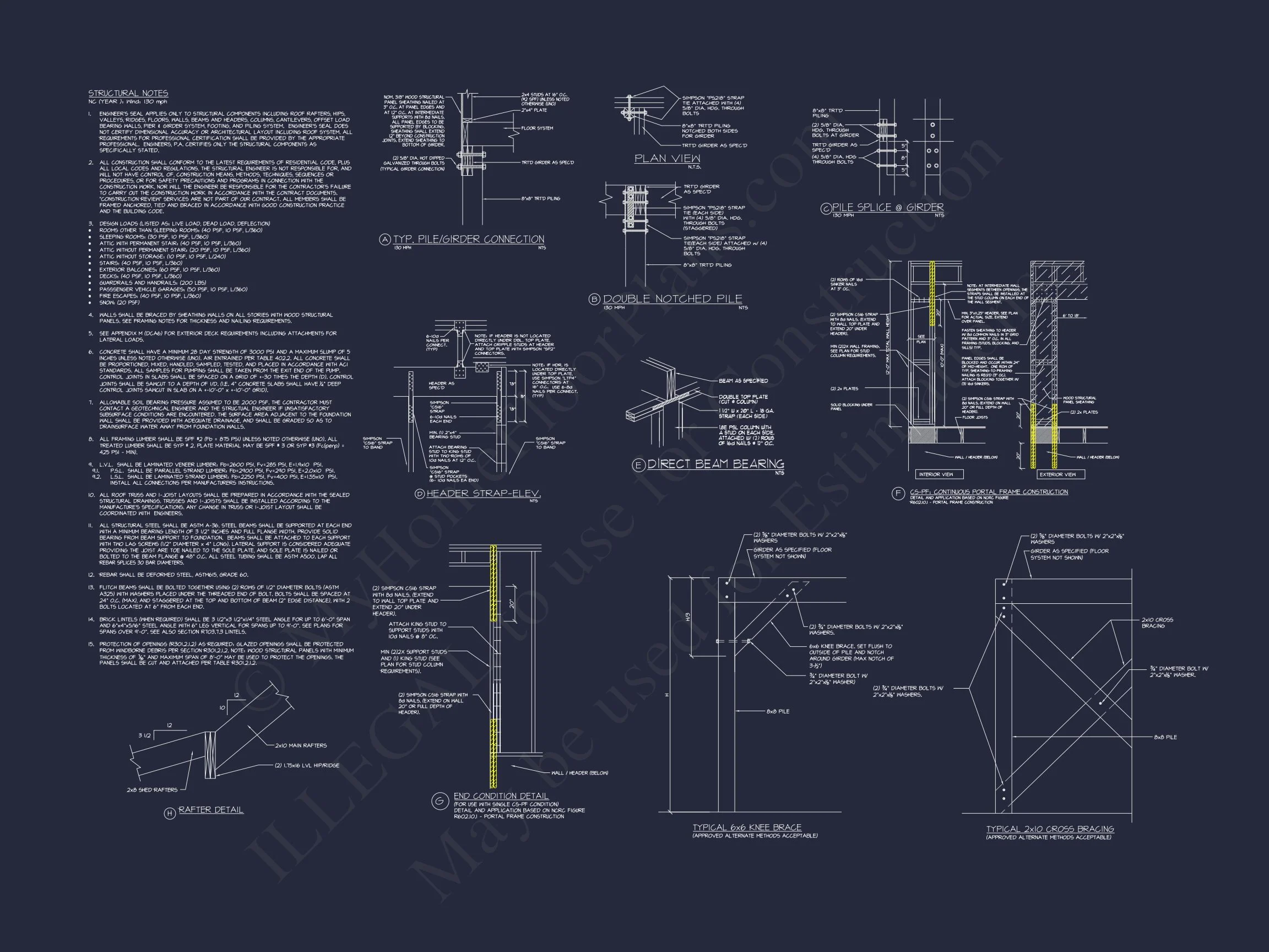 18-1323 HOUSE PLAN - Custom Southern House Plan with Floor Plans and CAD Designs 56 Custom Southern house Plan with Floor Plans and CAD Designs