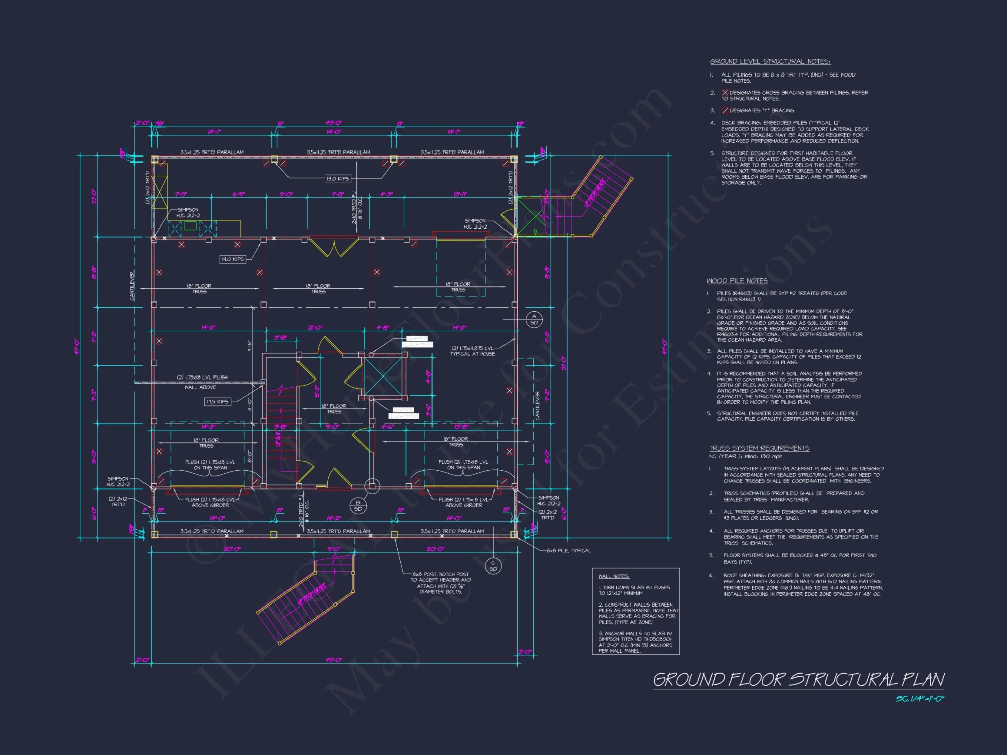Custom Southern house Plan with Floor Plans and CAD Designs