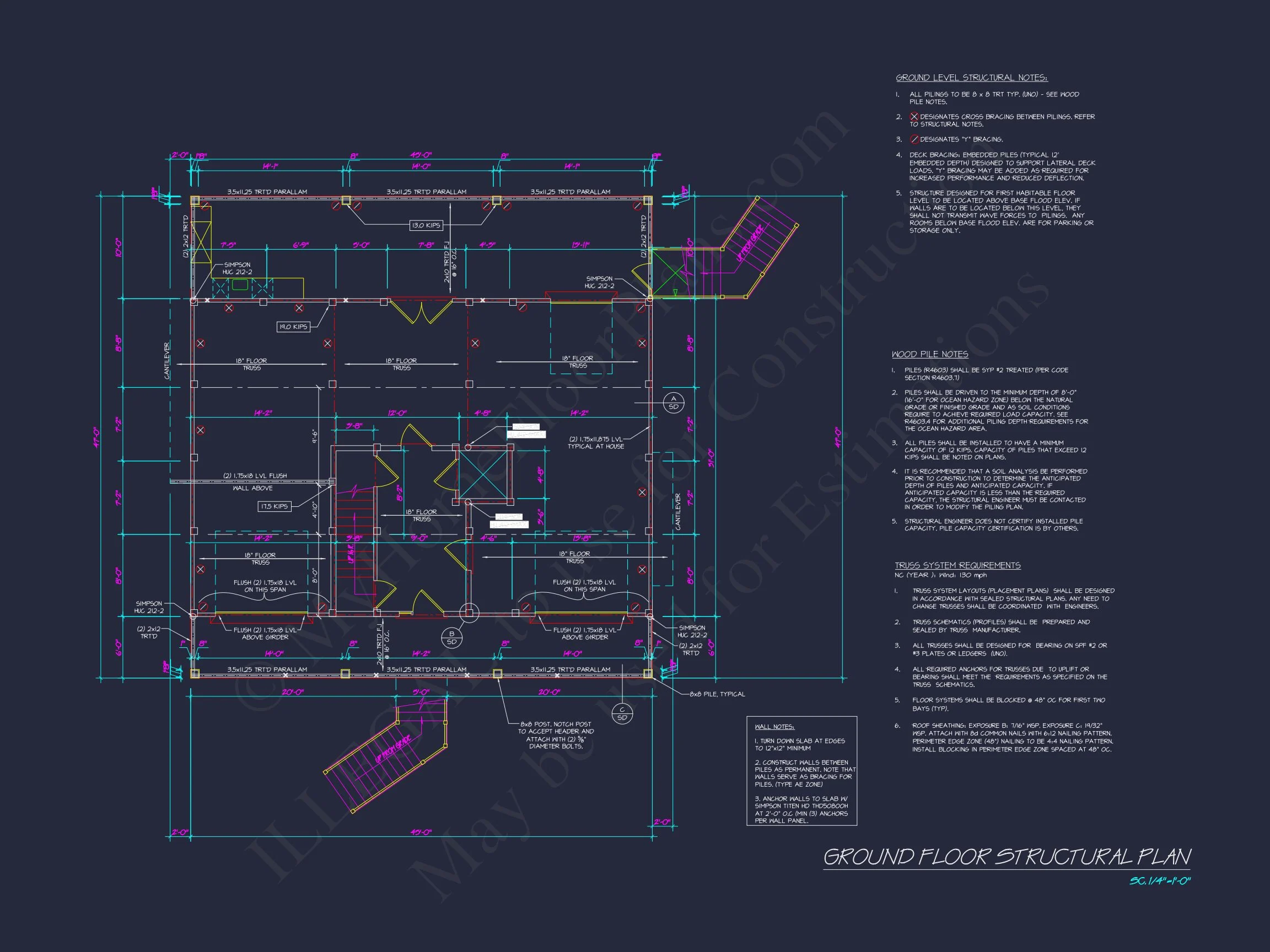 18-1323 HOUSE PLAN - Custom Southern House Plan with Floor Plans and CAD Designs 52 Custom Southern house Plan with Floor Plans and CAD Designs