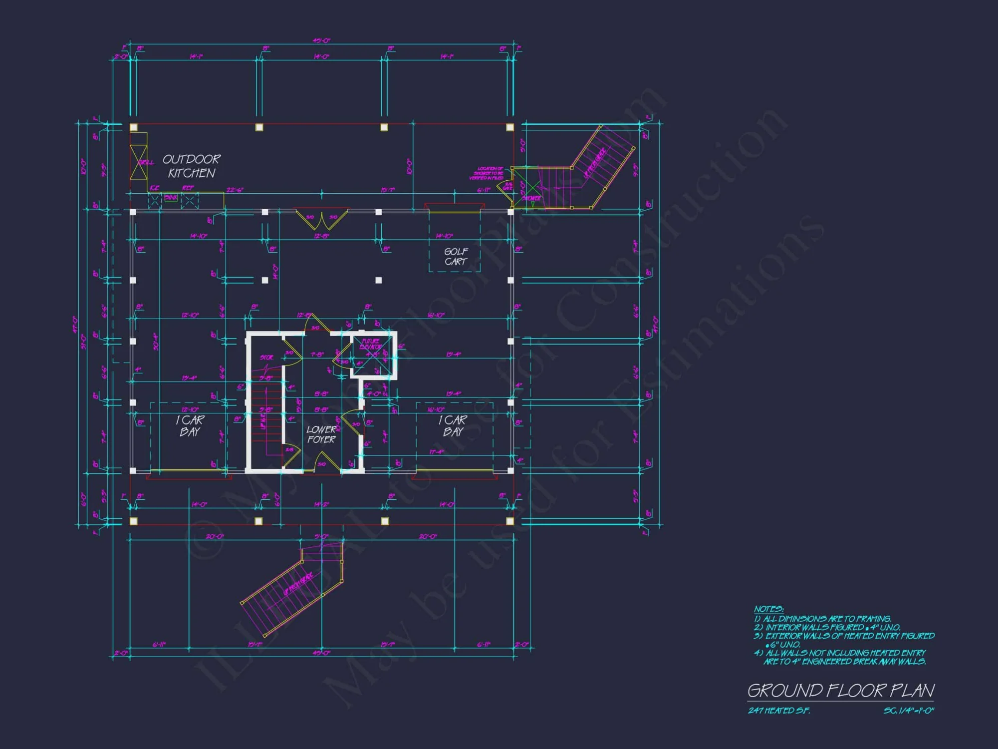 Custom Southern house Plan with Floor Plans and CAD Designs