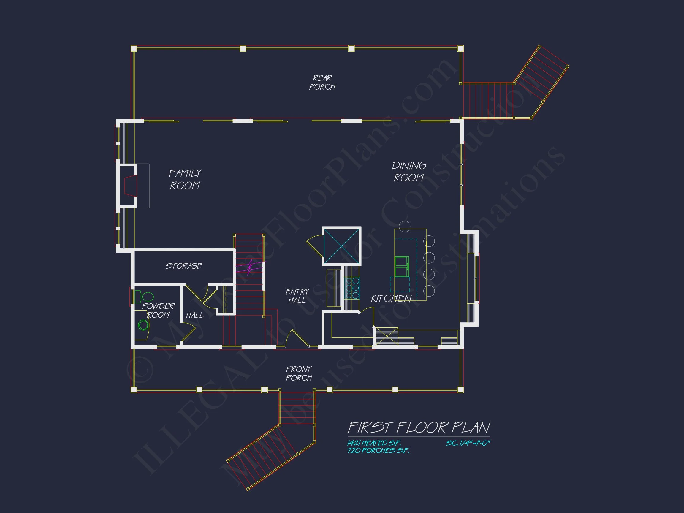 18-1323 HOUSE PLAN - Custom Southern House Plan with Floor Plans and CAD Designs 47 Custom Southern house Plan with Floor Plans and CAD Designs