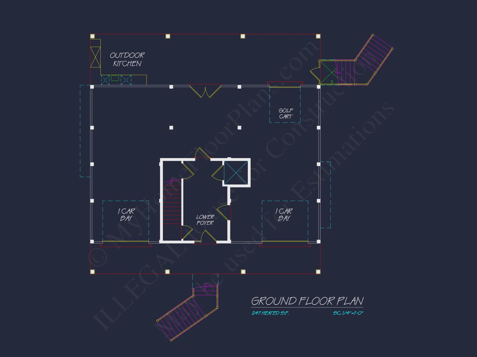 Custom Southern house Plan with Floor Plans and CAD Designs