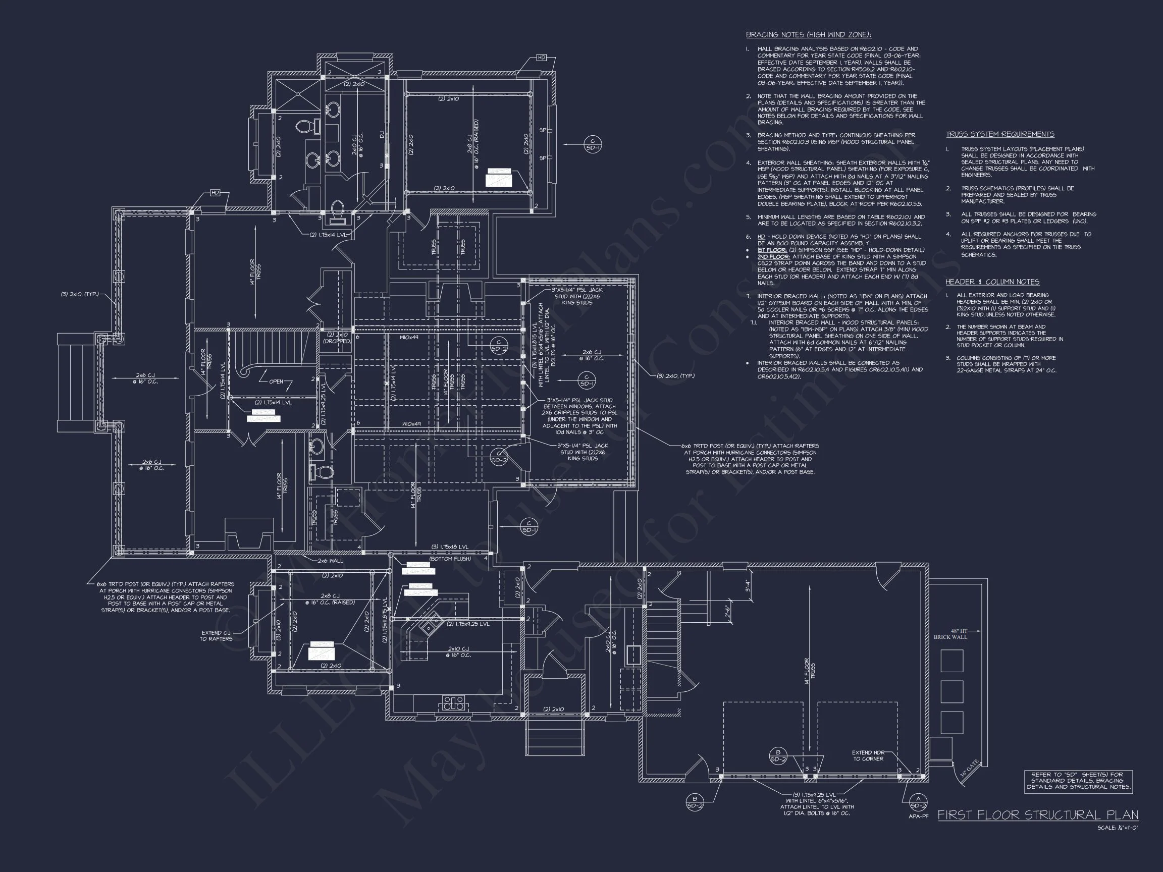 Elegant 5-Bedroom house Floor Plan with 2 Stories and Garage