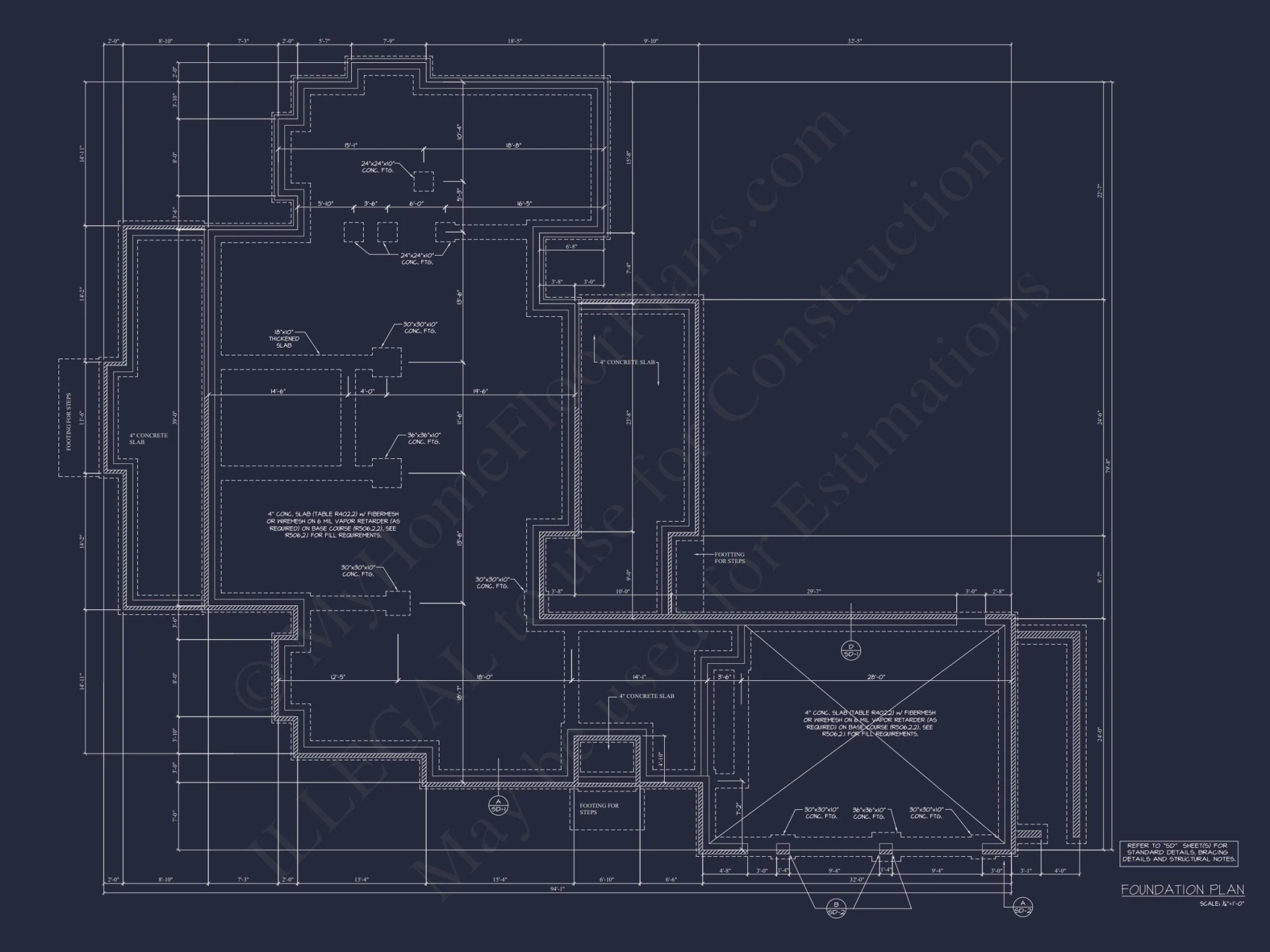 Elegant 5-Bedroom house Floor Plan with 2 Stories and Garage
