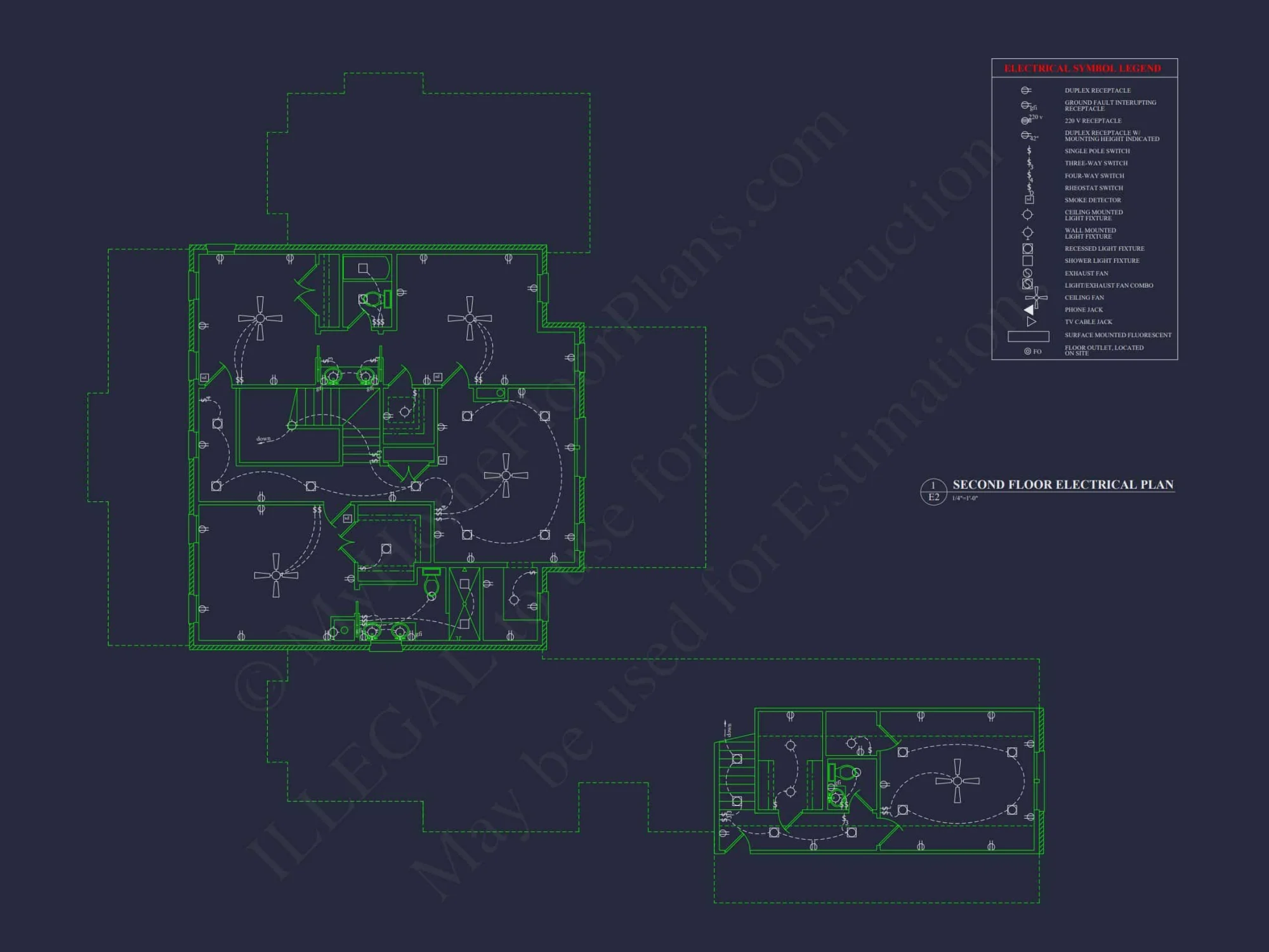 Elegant 5-Bedroom house Floor Plan with 2 Stories and Garage