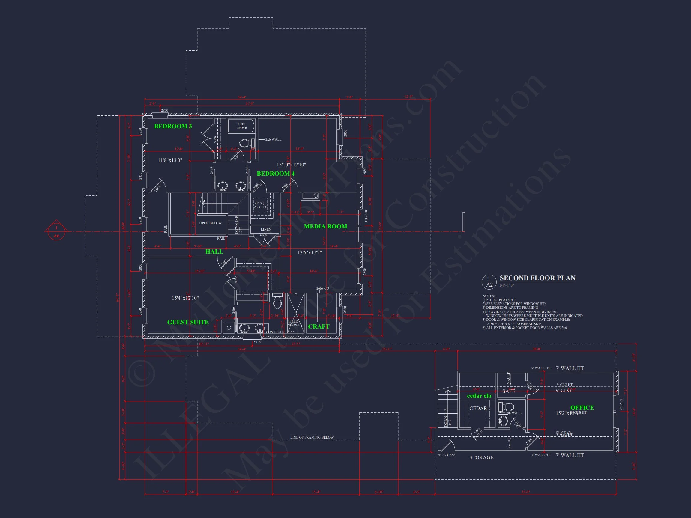 Elegant 5-Bedroom house Floor Plan with 2 Stories and Garage