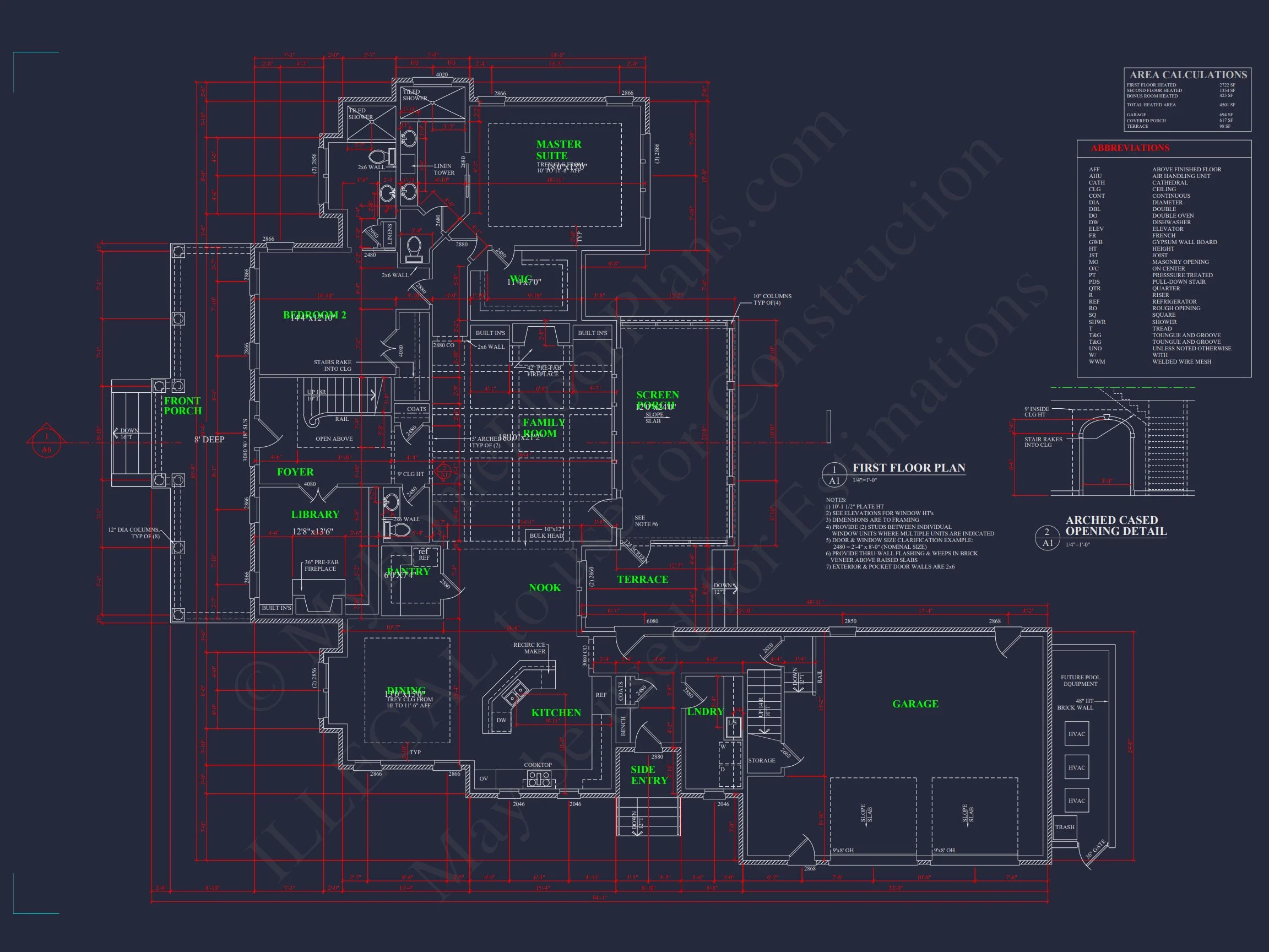 Elegant 5-Bedroom house Floor Plan with 2 Stories and Garage