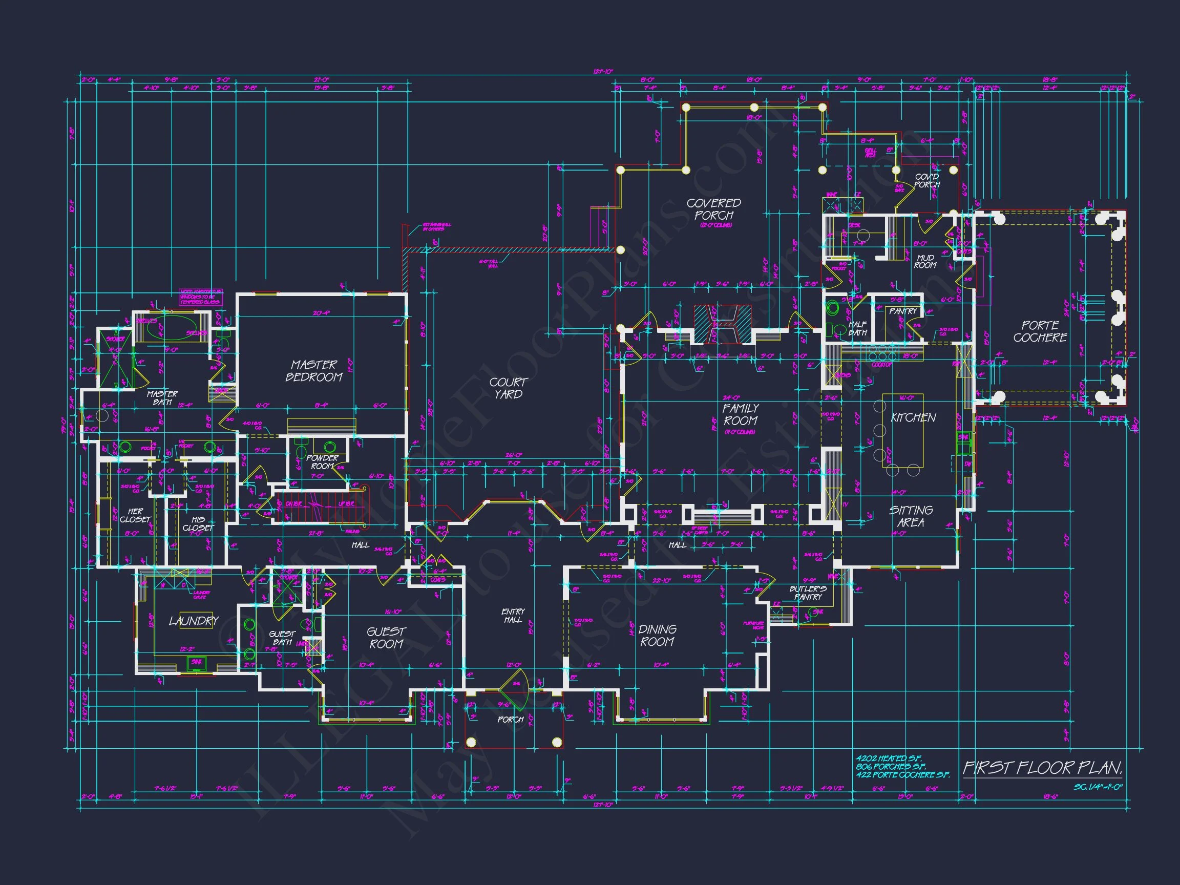 17-1717 HOUSE PLAN - Luxury House Plan with CAD Designs & French Country Charm 10 Luxury house Plan with CAD Designs & French Country Charm