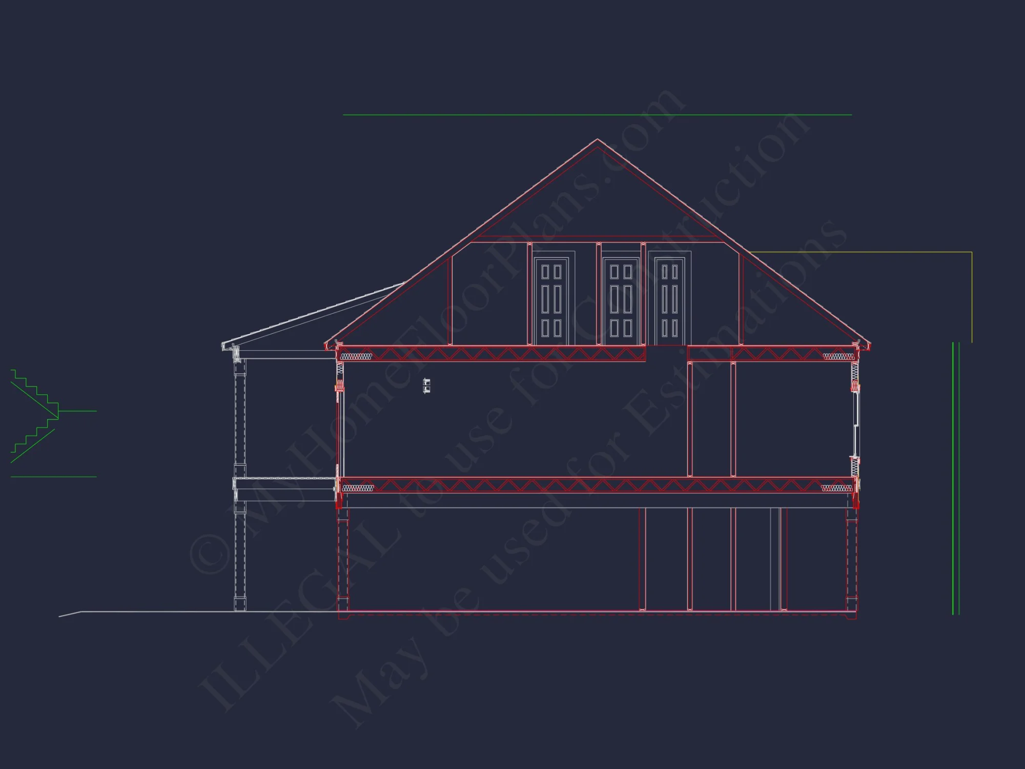 Stunning house Plan with CAD Designs & Architectural Blueprints