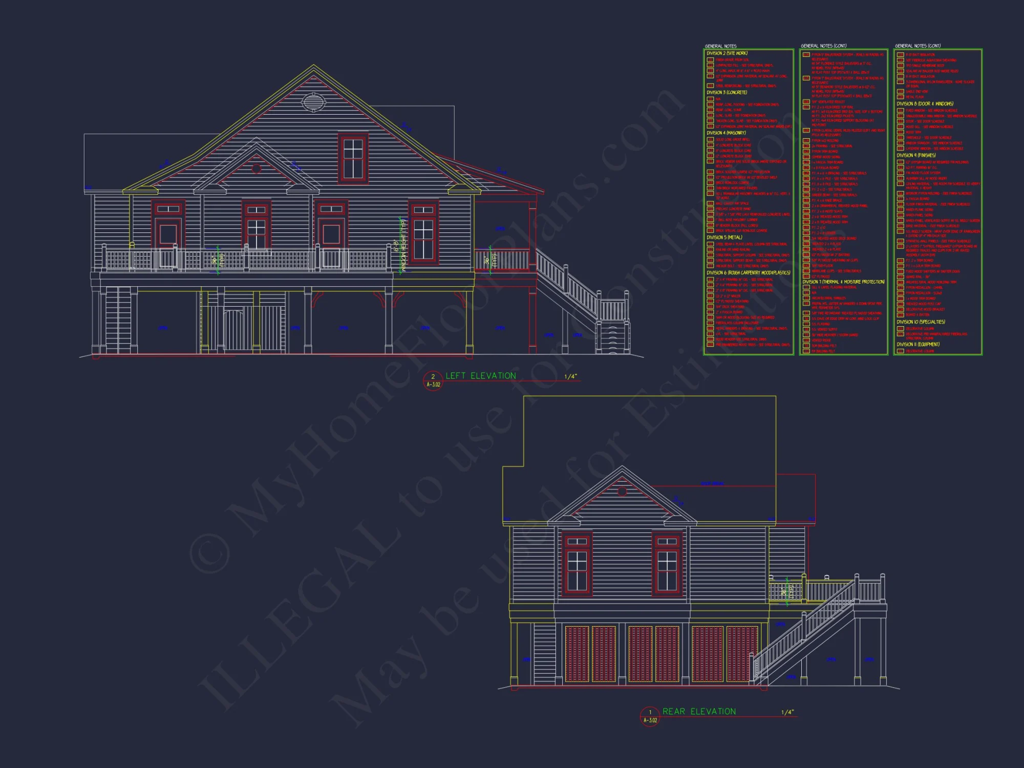 Stunning house Plan with CAD Designs & Architectural Blueprints