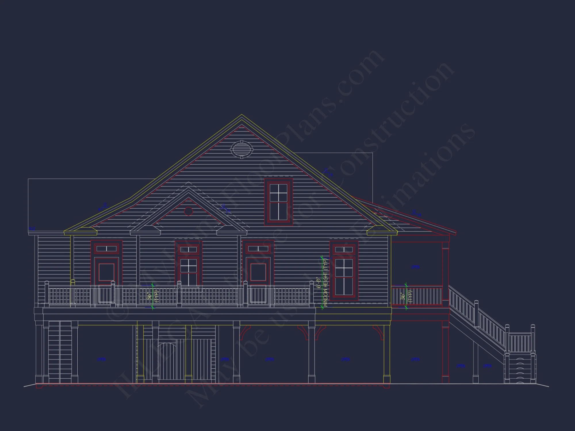 Stunning house Plan with CAD Designs & Architectural Blueprints