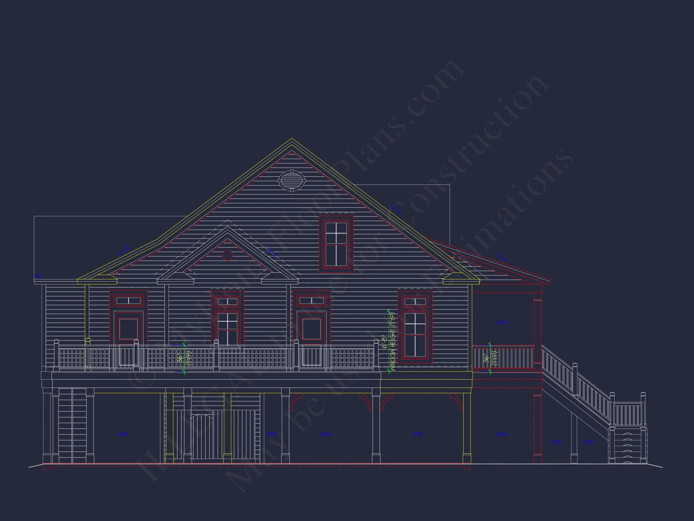 Stunning house Plan with CAD Designs & Architectural Blueprints