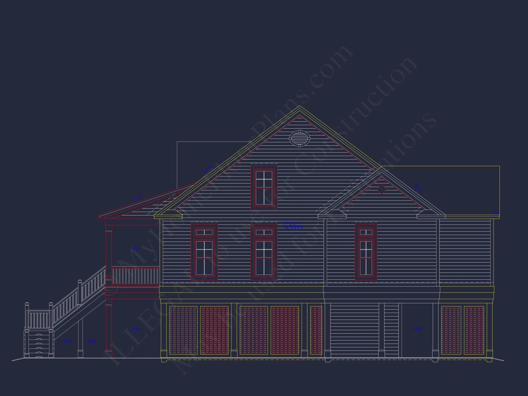 Stunning house Plan with CAD Designs & Architectural Blueprints