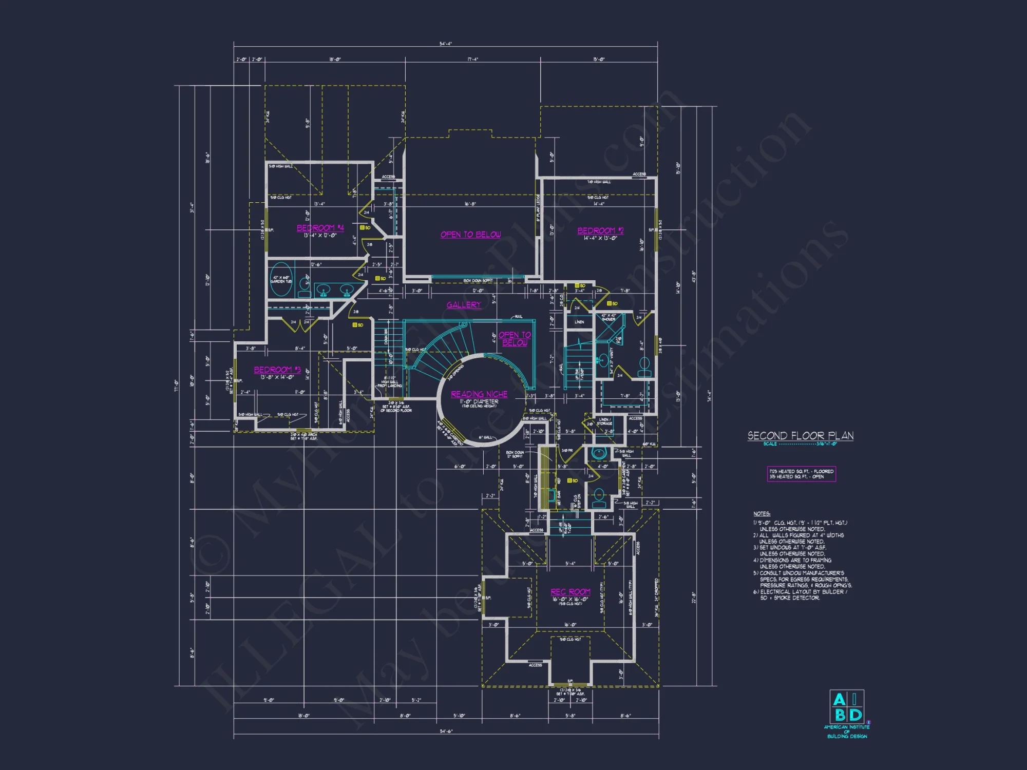 Elegant 5-Bedroom house Floor Plan with Modern Architectural Designs