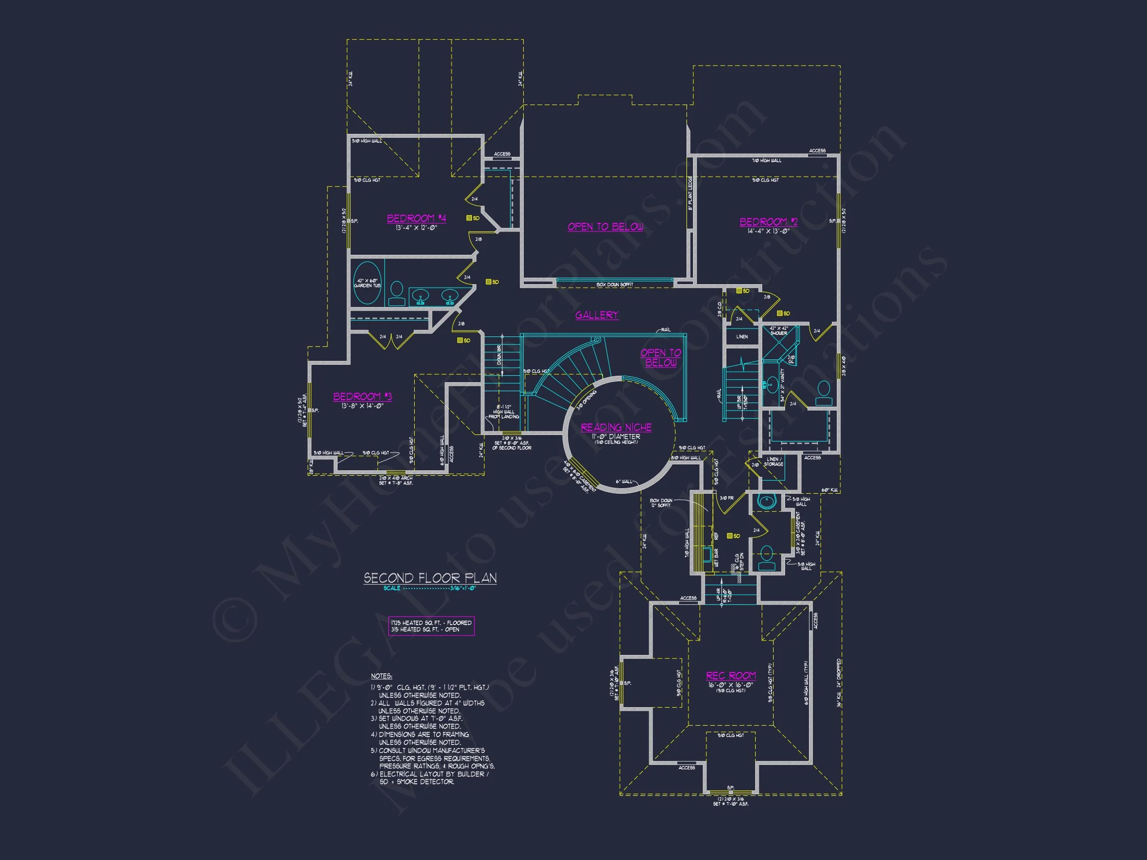 Elegant 5-Bedroom house Floor Plan with Modern Architectural Designs