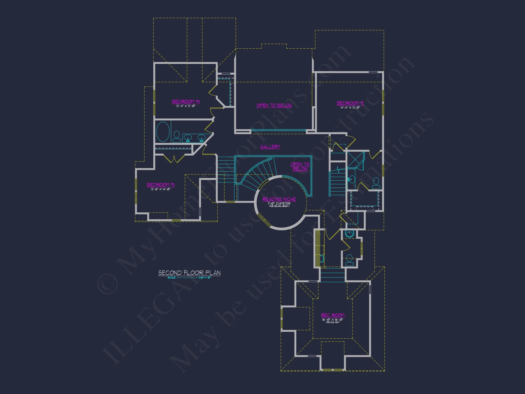 Elegant 5-Bedroom house Floor Plan with Modern Architectural Designs