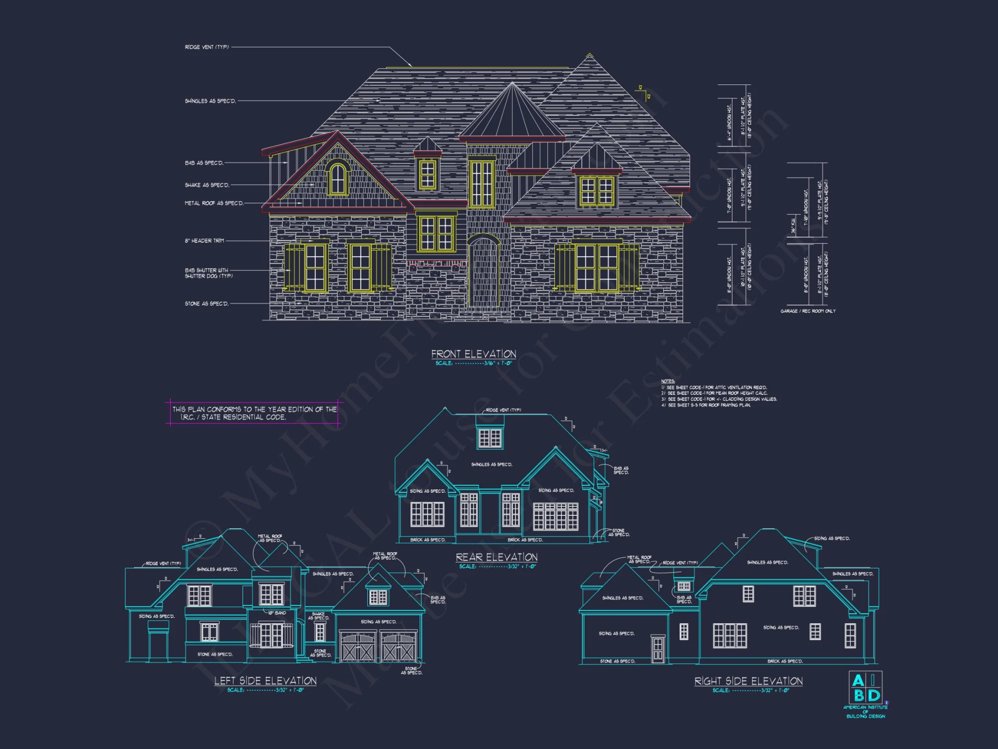 Elegant 5-Bedroom house Floor Plan with Modern Architectural Designs