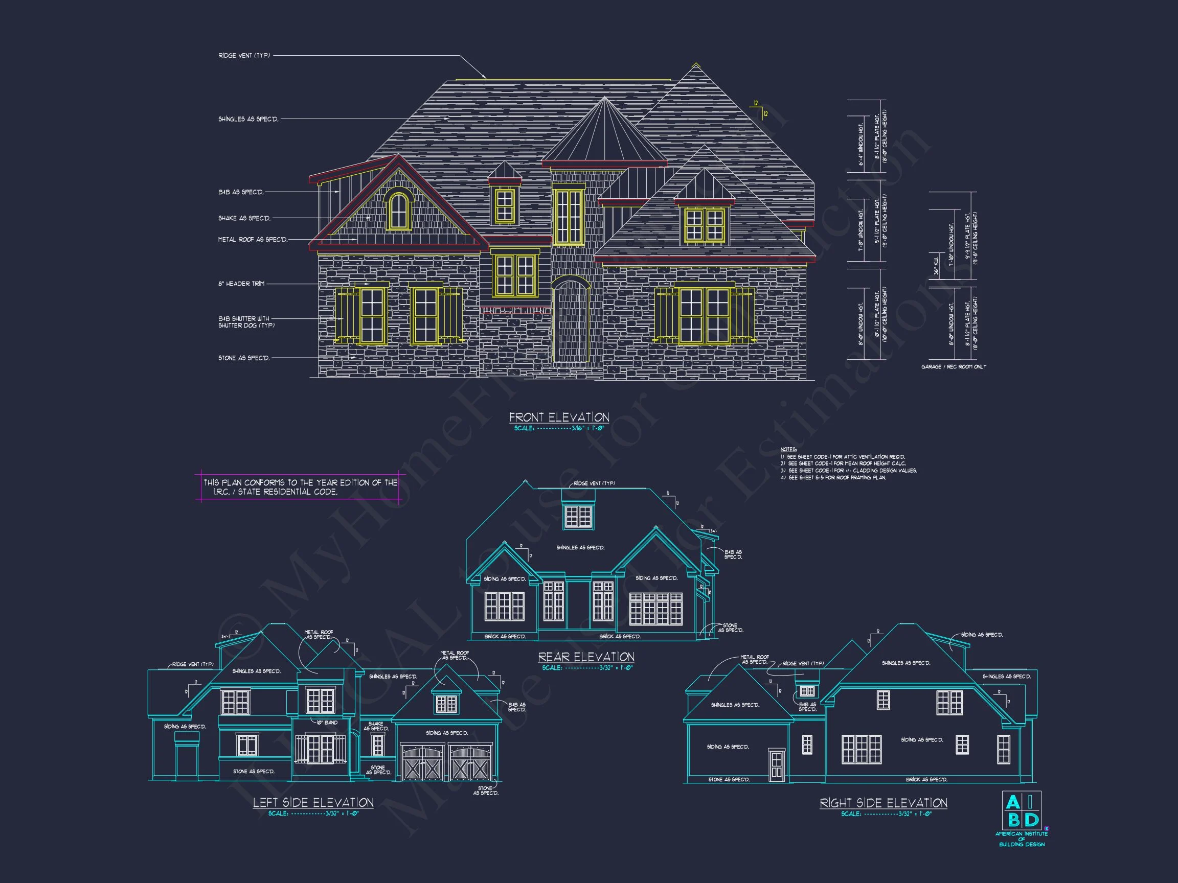 8-1303 HOUSE PLAN - French Country Luxury House Plan – 5 Beds, 4,300 Sq Ft 33 Elegant 5-Bedroom house Floor Plan with Modern Architectural Designs
