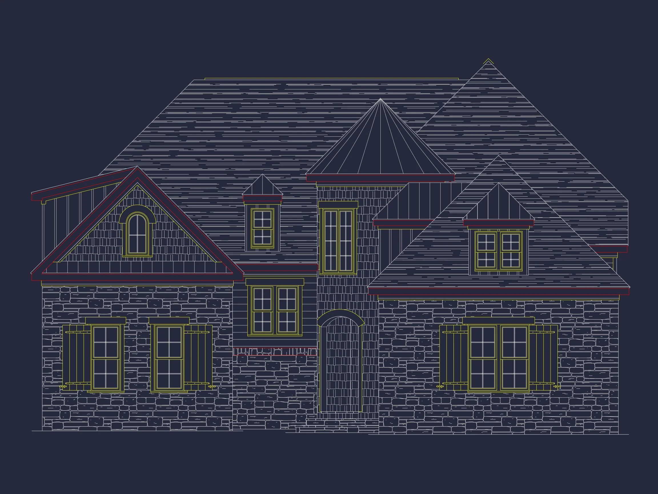 Elegant 5-Bedroom house Floor Plan with Modern Architectural Designs