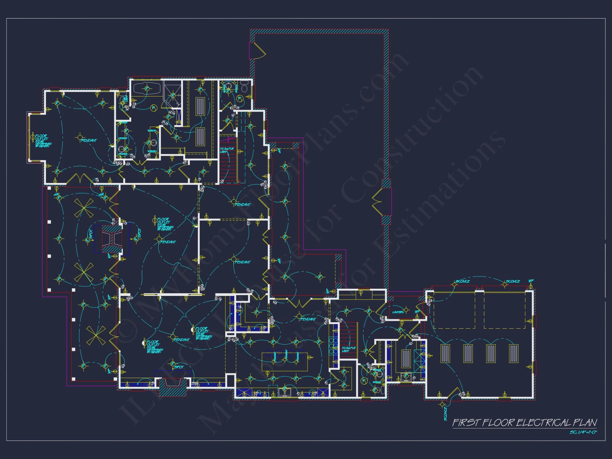 French Country house Plan with 5 Bedrooms and Spacious CAD Design