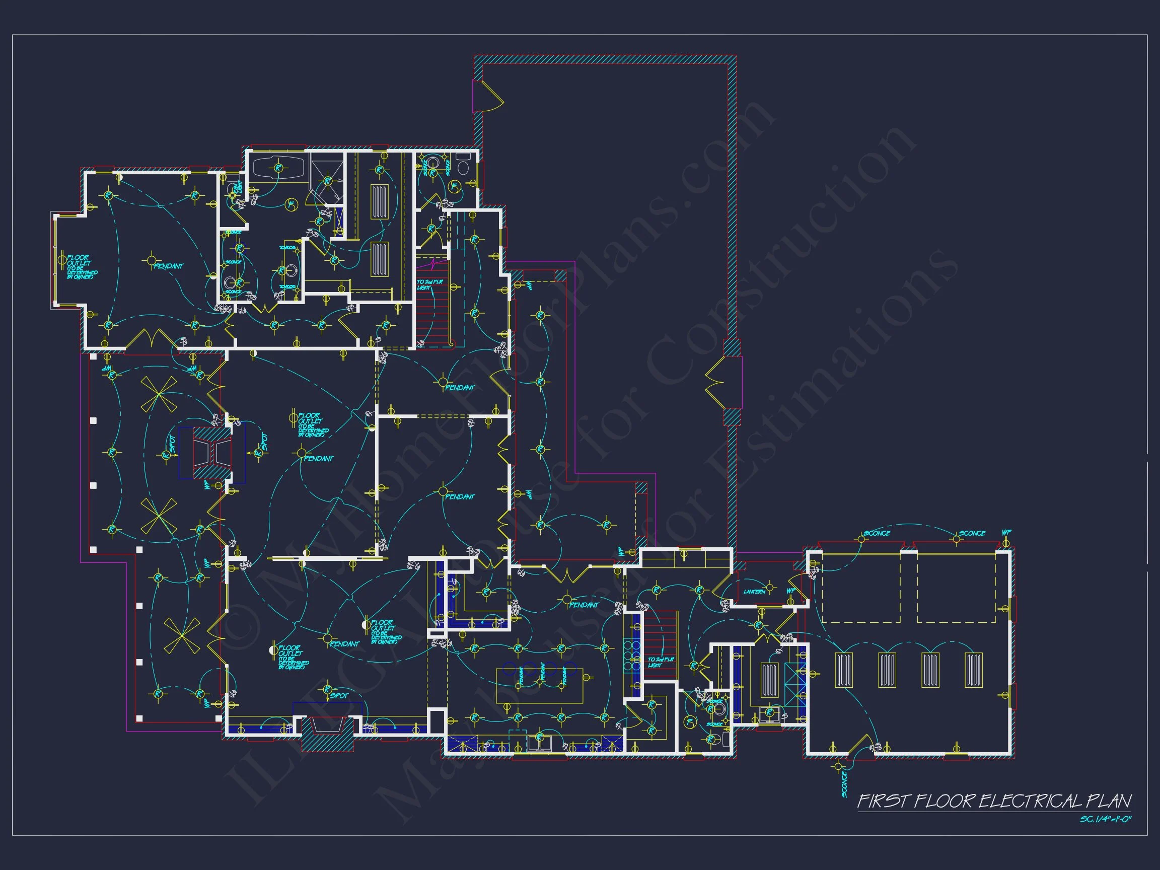 French Country house Plan with 5 Bedrooms and Spacious CAD Design