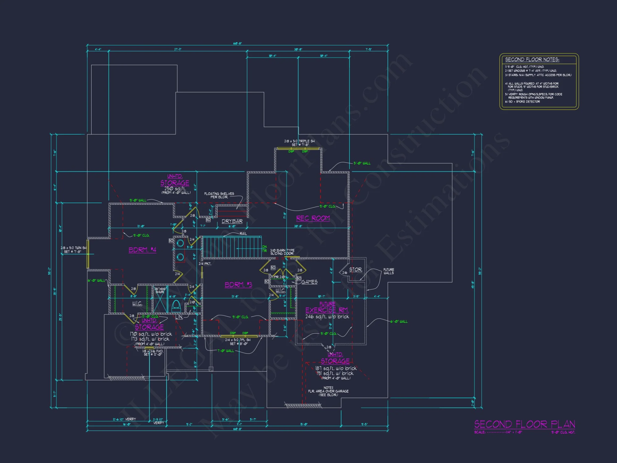Spacious house Plan with 4 Bedrooms, CAD Designs & Blueprint