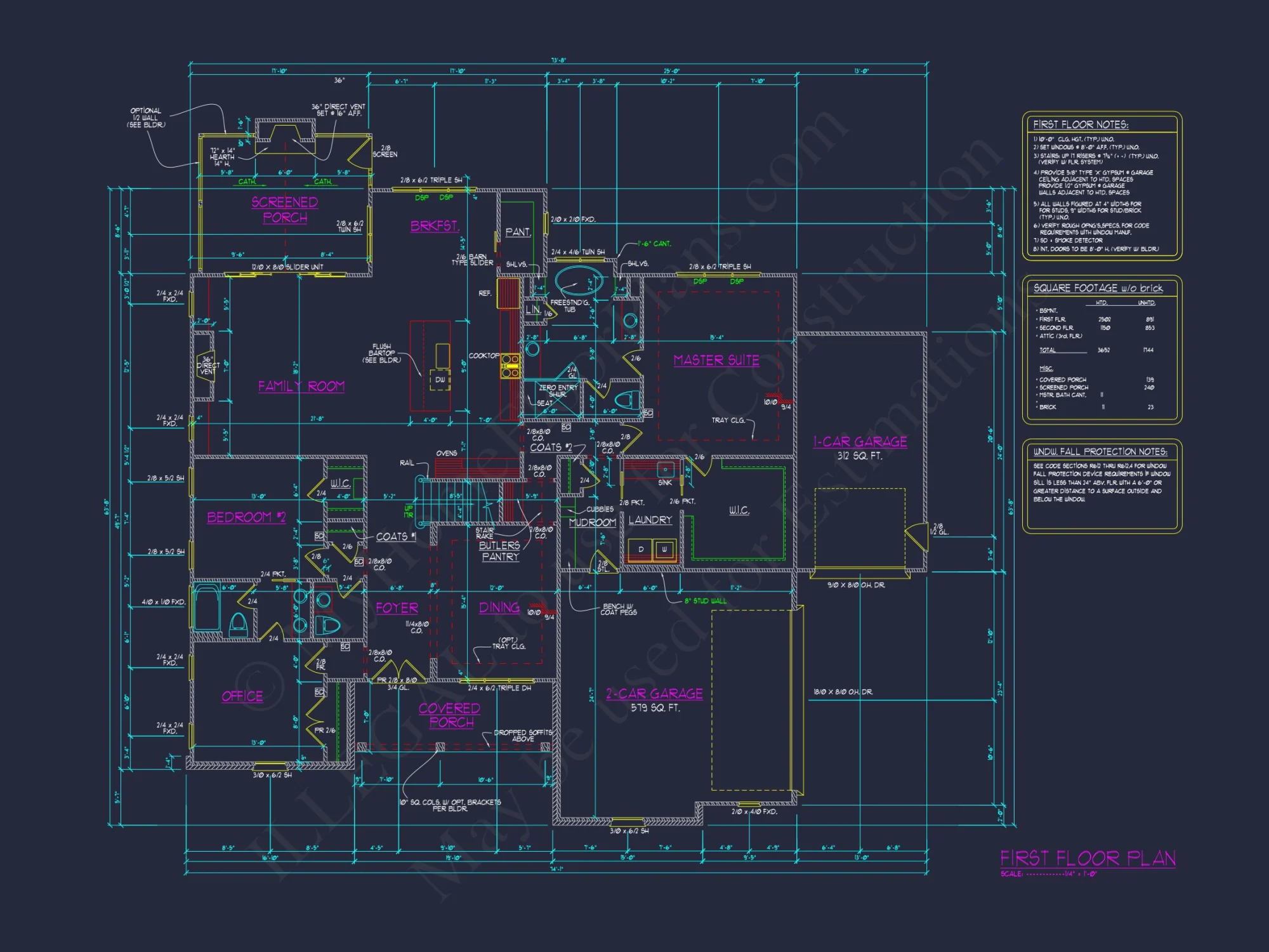 Spacious house Plan with 4 Bedrooms, CAD Designs & Blueprint