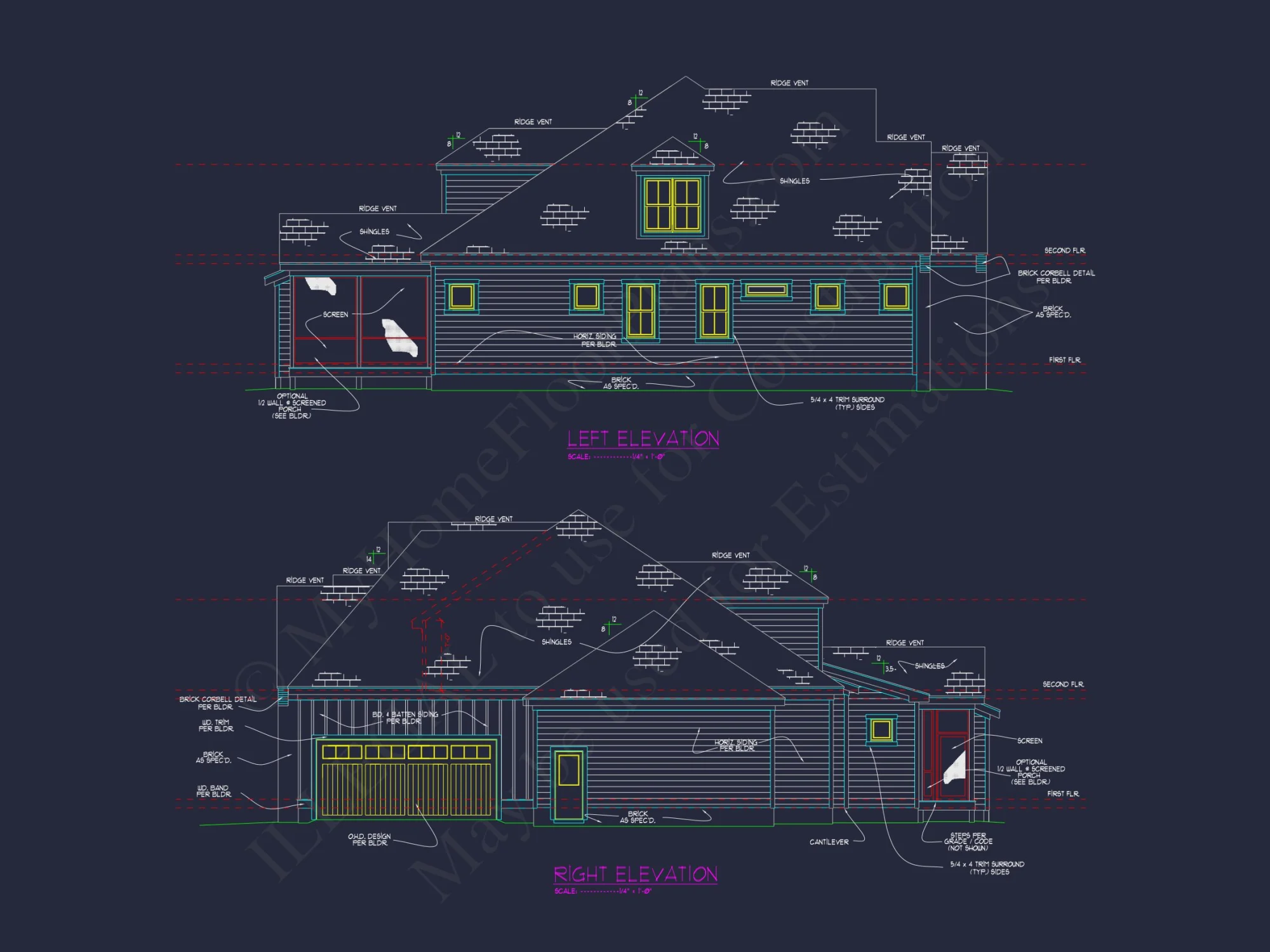 Spacious house Plan with 4 Bedrooms, CAD Designs & Blueprint