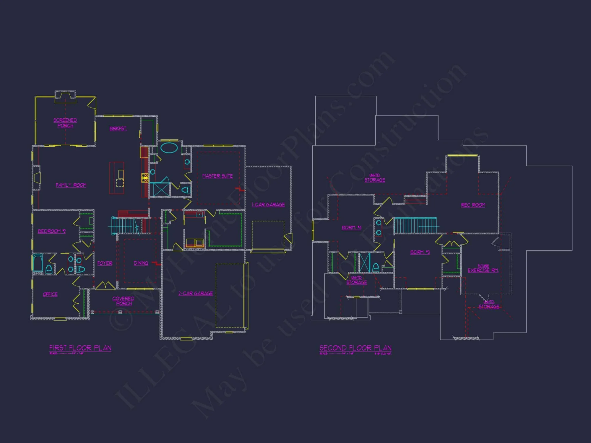 Spacious house Plan with 4 Bedrooms, CAD Designs & Blueprint