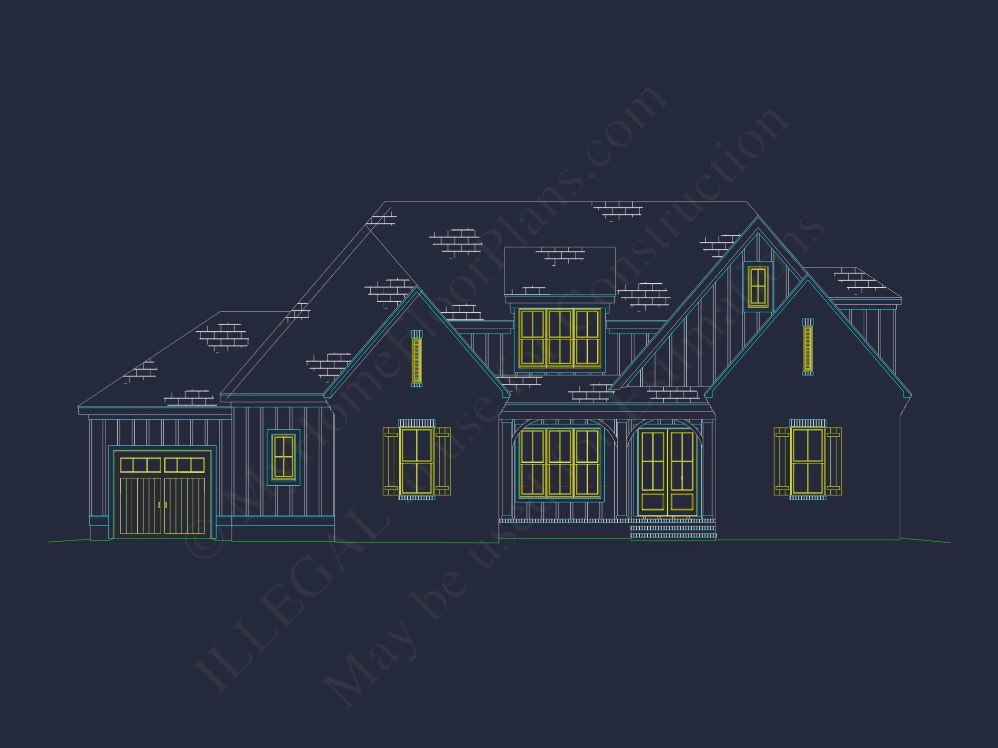 Colonial Farmhouse house Plan with Spacious Floor Designs